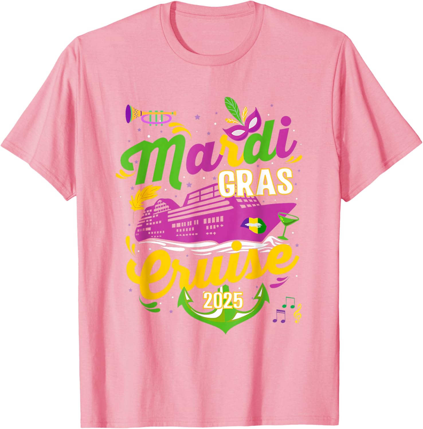 Mardi Gras Cruise Squad 2025 Family Matching T-Shirts for Fun Adventures - 21