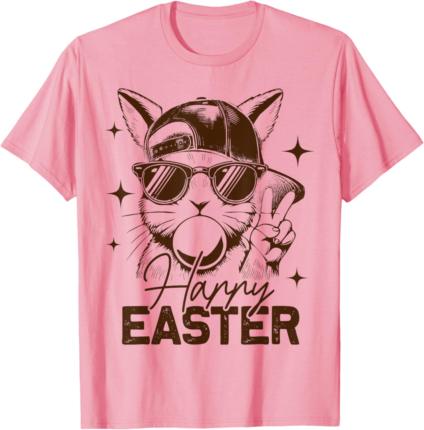 Funny Easter Bunny Rabbit Face T-Shirt for Men and Boys - Happy Easter! - 7