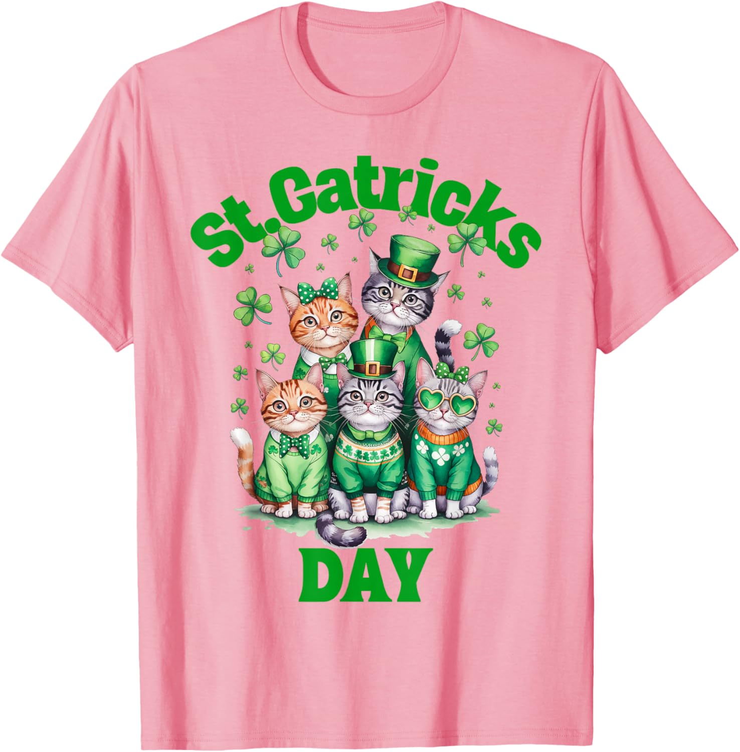 St Patricks Day Cats T-Shirt for Fun Saint Pattys Celebrations - 6