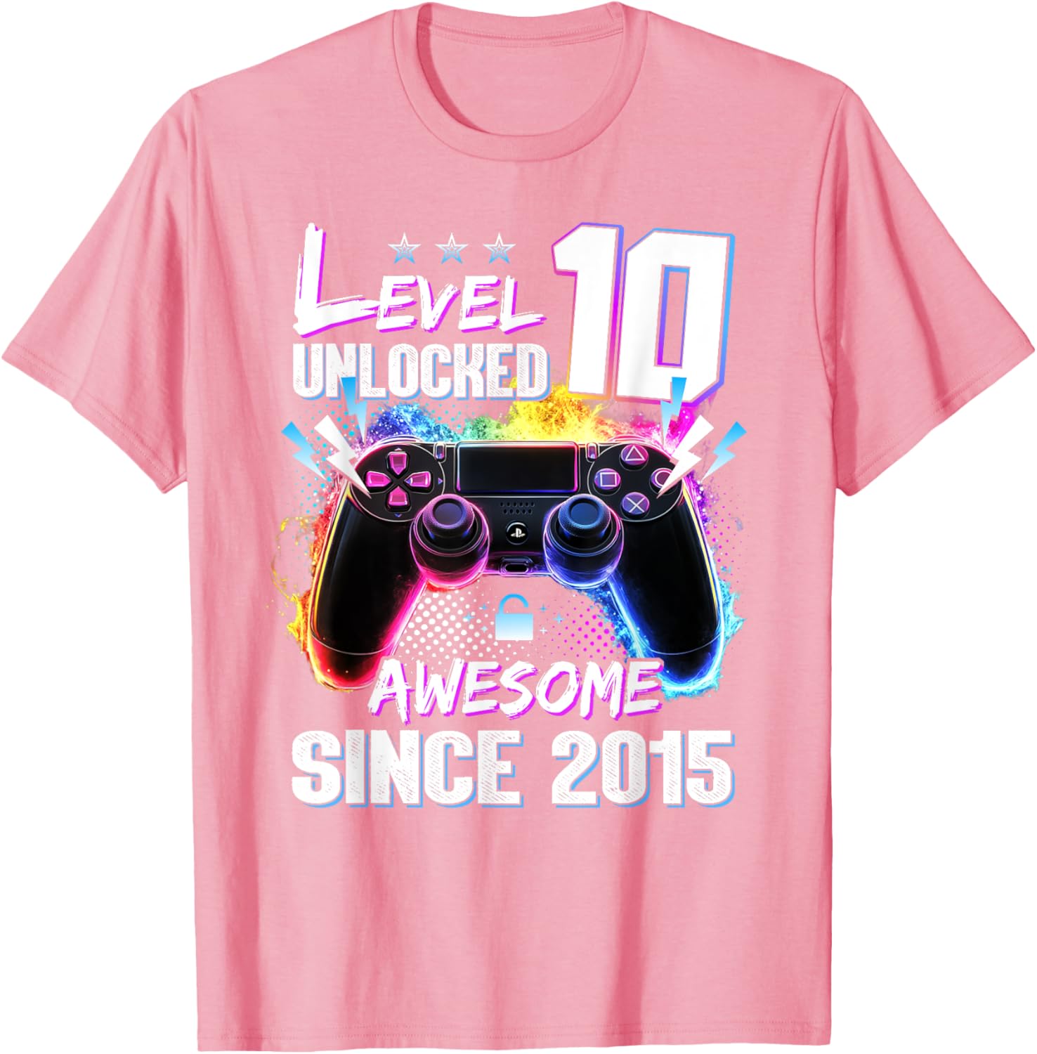 Level 10 Unlocked 10th Birthday T-Shirt Awesome Gift for Kids - 27