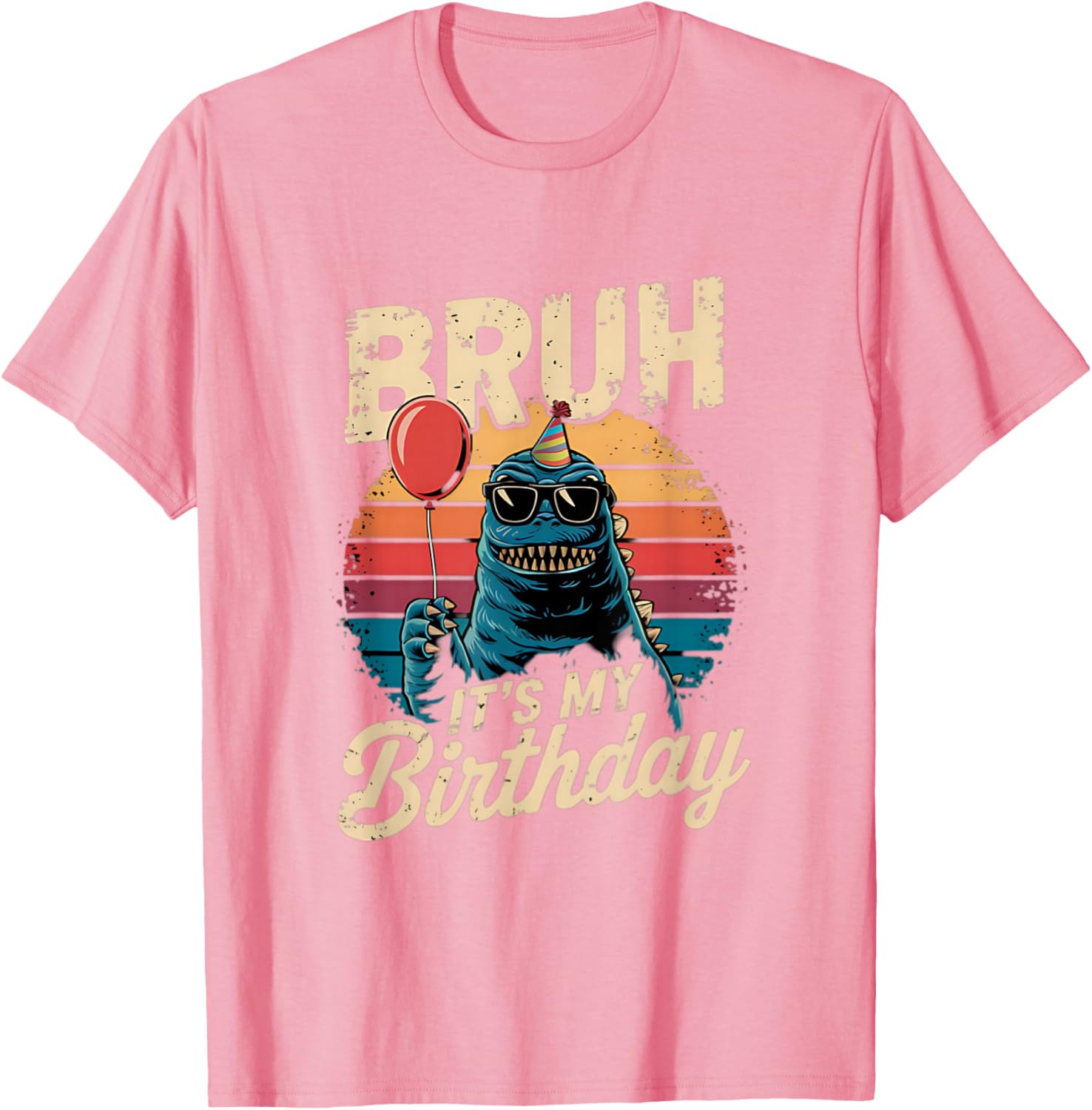 Birthday Kaiju Monster T-Shirt with Retro Sunset Adventure Design - 16