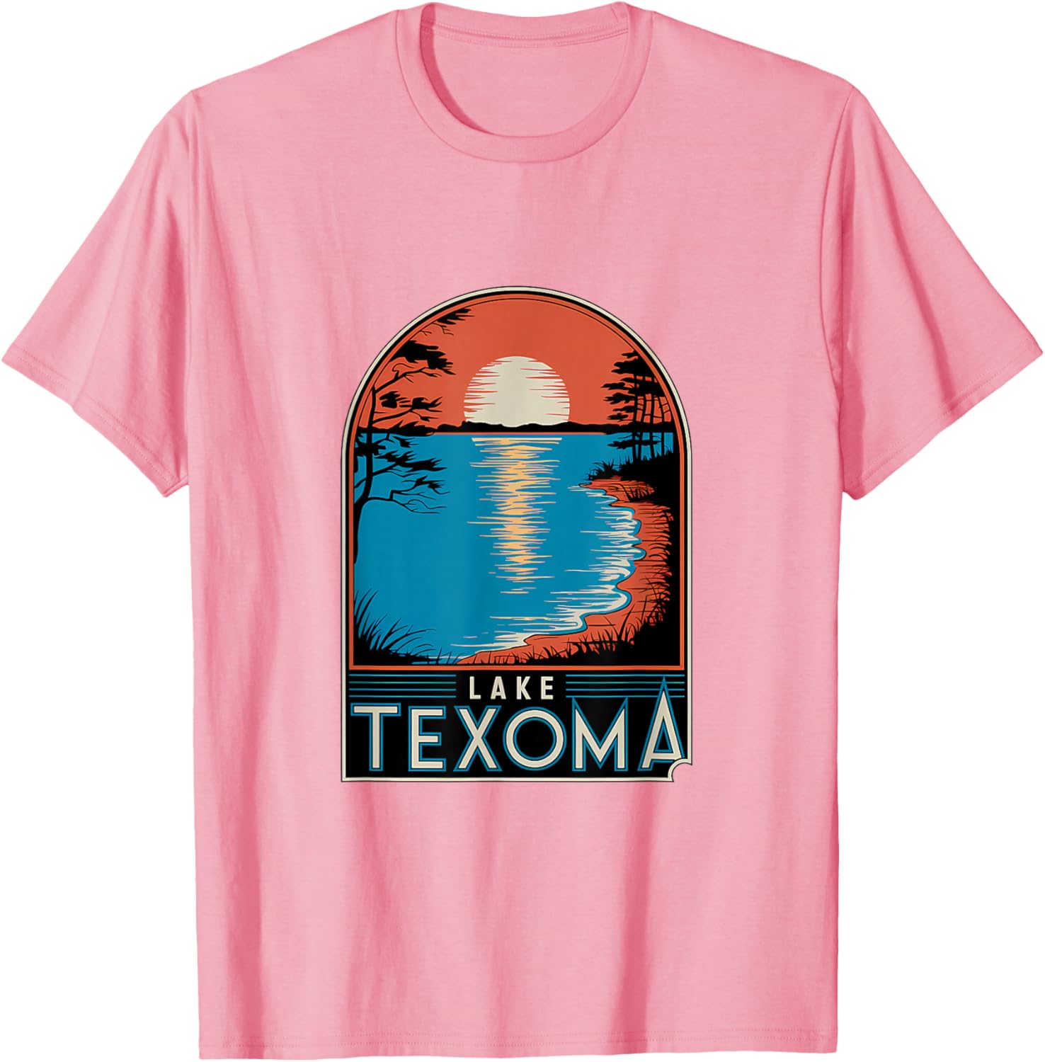 Lake Texoma Sunset Reflection Adventure T-Shirt for Nature Lovers - 5