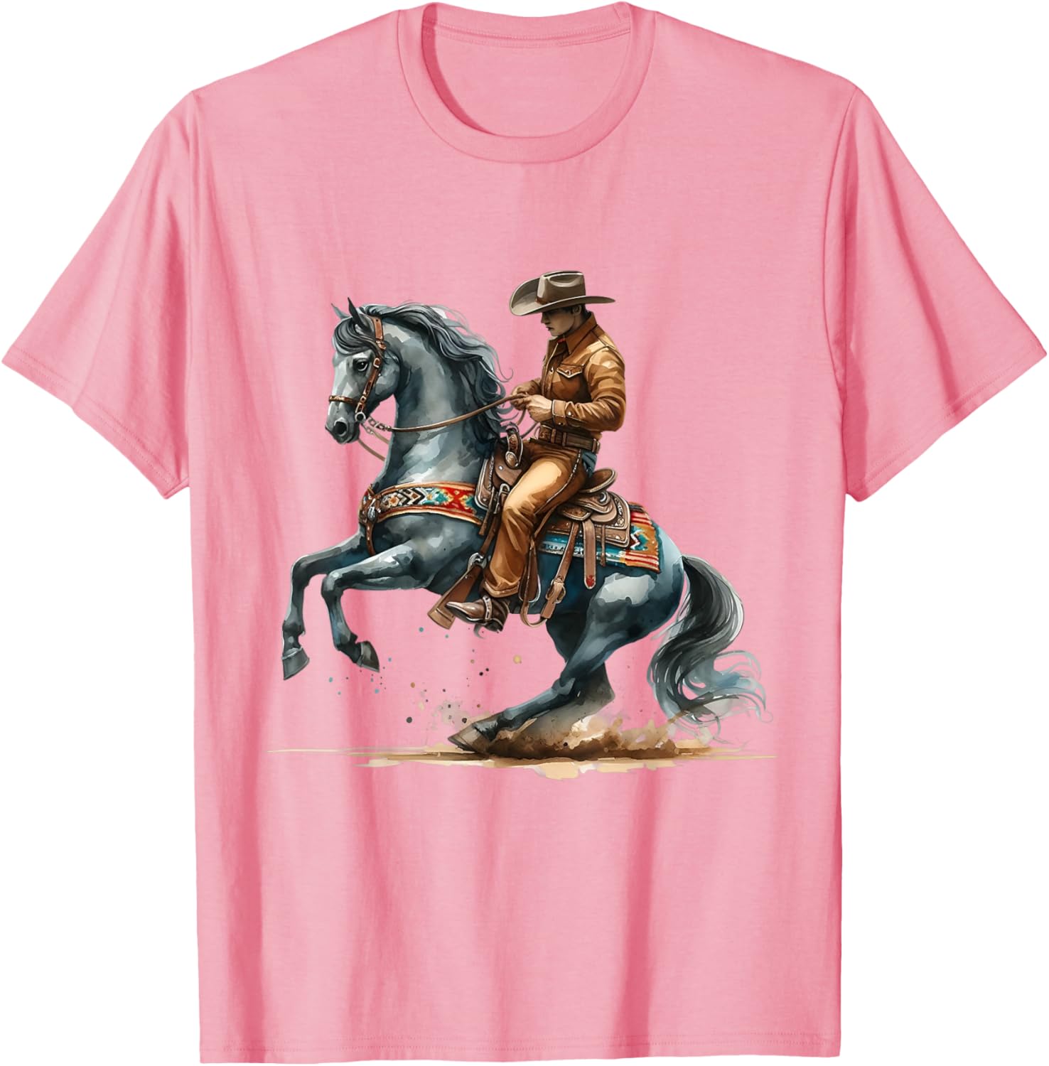 Vintage Rodeo Cowboy Bronco Riding T-Shirt for Western Lovers - 6