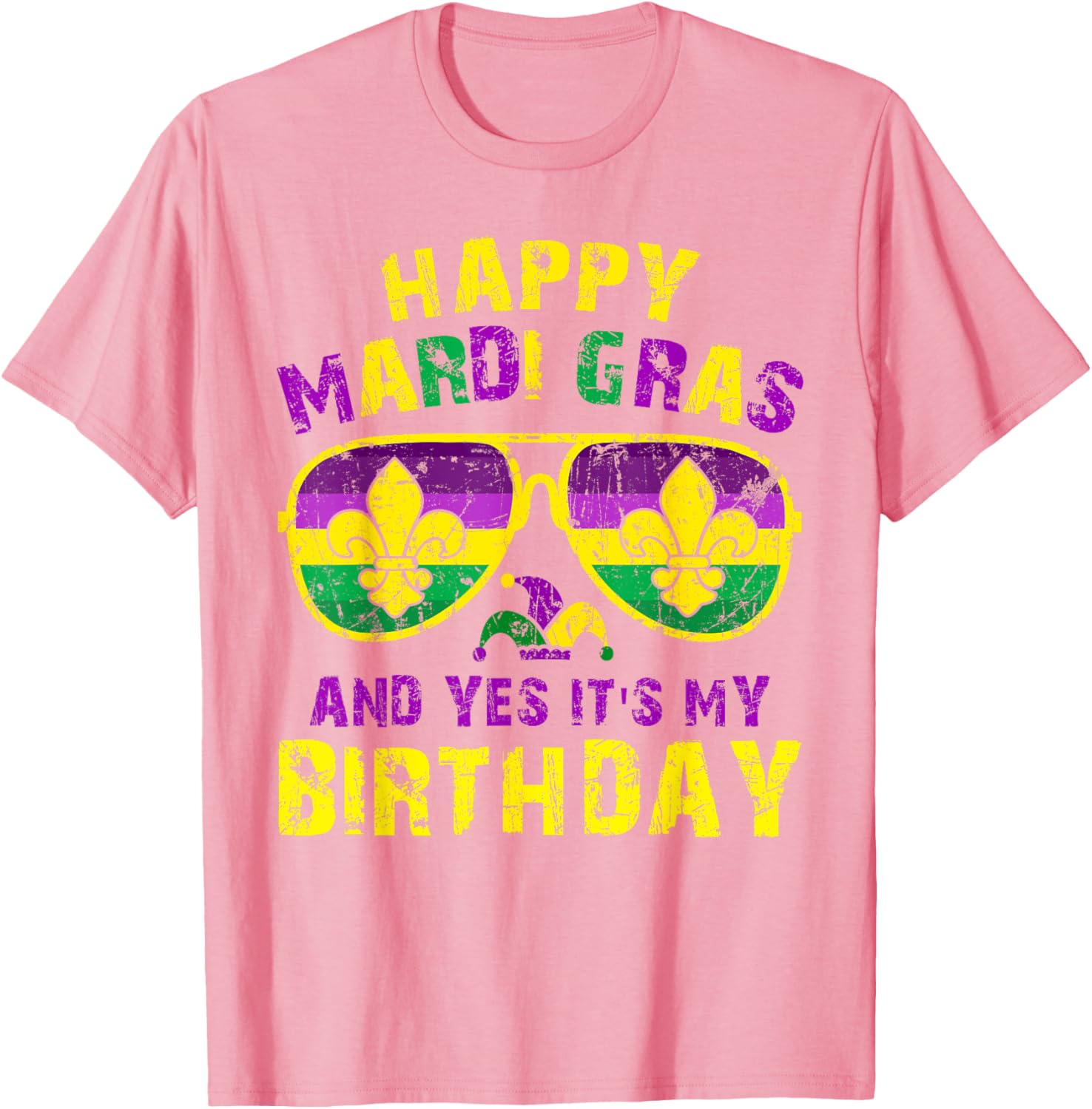 Happy Mardi Gras Birthday T-Shirt for Men, Women, and Kids Celebration - 7