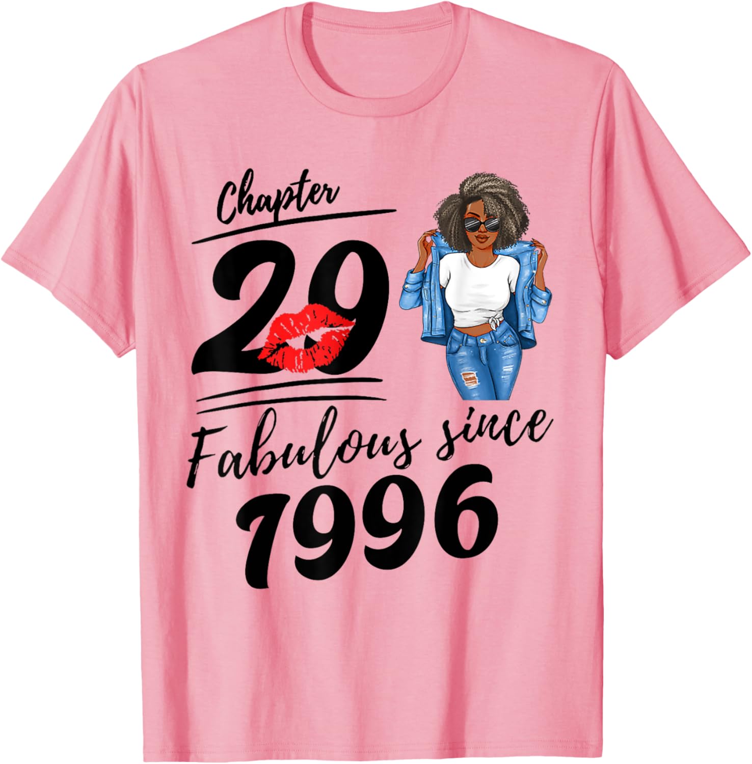 29th Birthday Melanin T-Shirt Fabulous Since 1996 for Women - 2