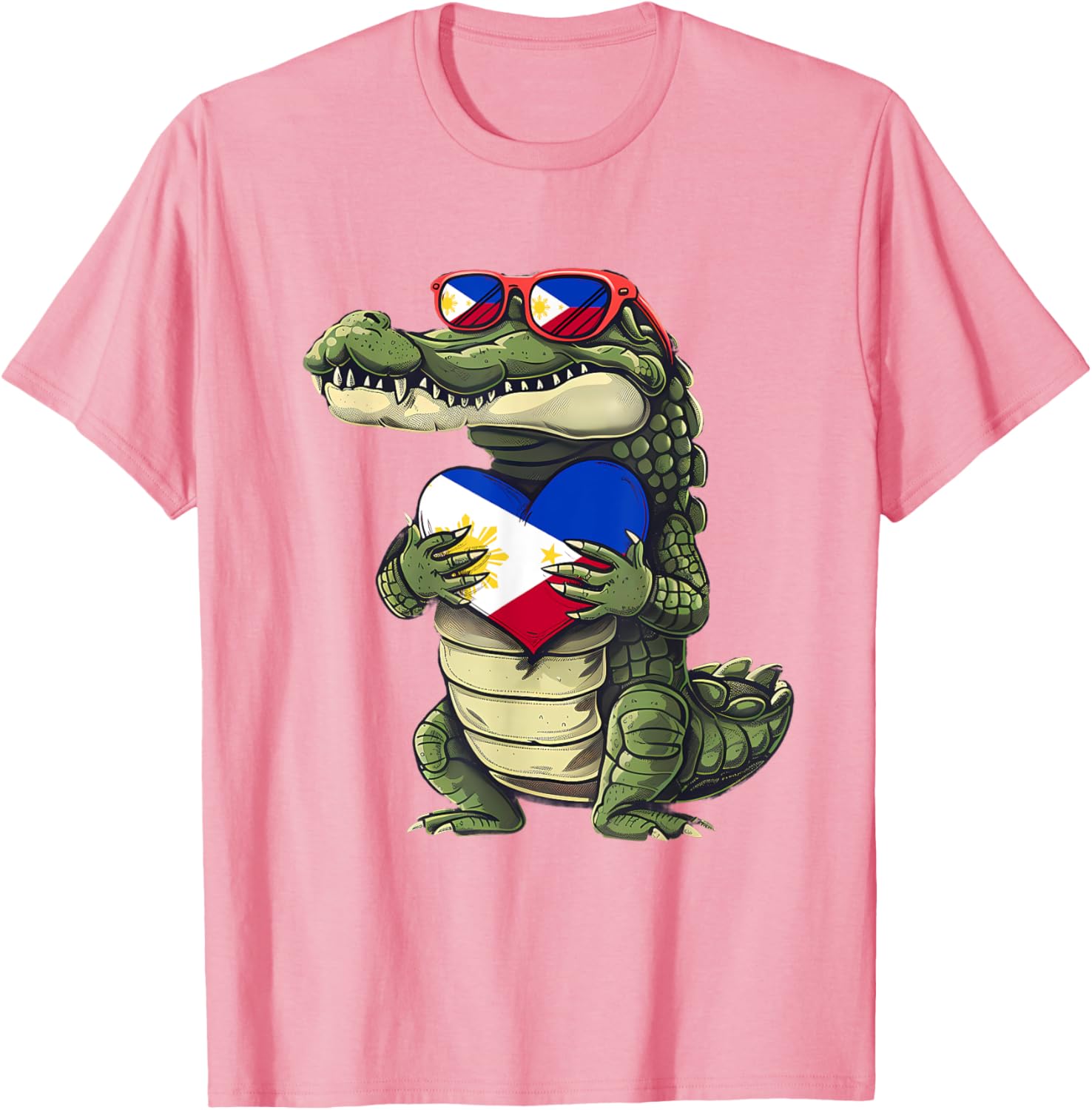 Philippines Crocodile Heart T-Shirt with Filipino Flag - Pilipinas Pride - 27