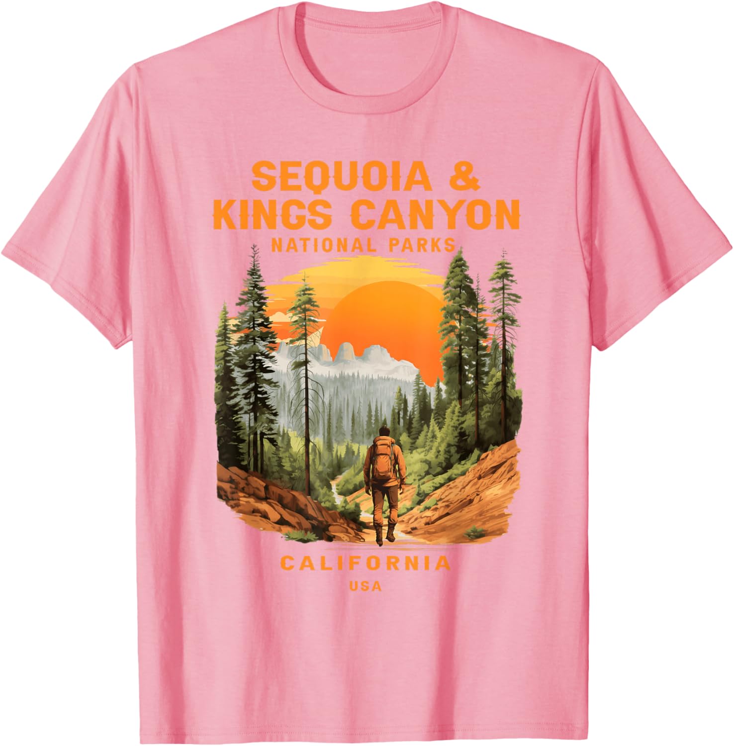 Sequoia Kings Canyon National Parks Hiking Tee Comfortable Outdoor Shirt - 12