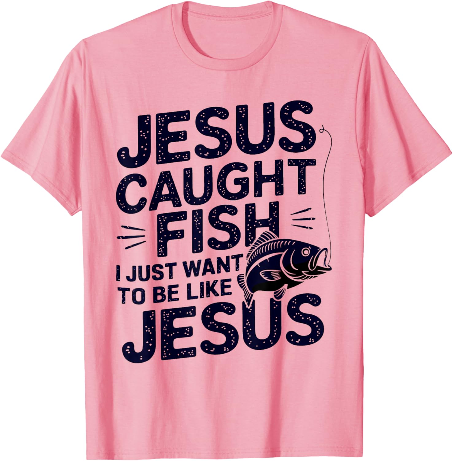 Jesus Caught Fish Fishing T-Shirt for Faithful Anglers and Fishermen - 2