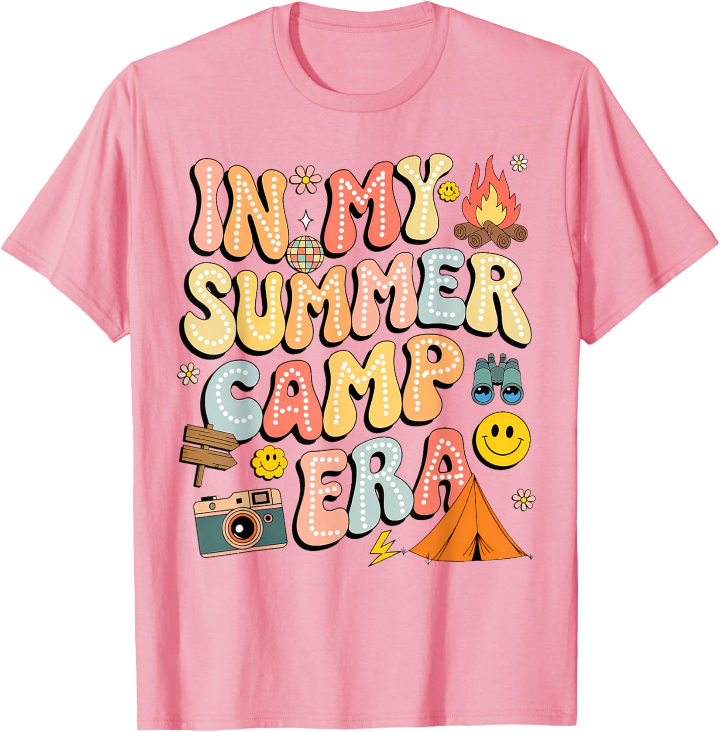 Groovy Summer Camp Crew Last Day of School T-Shirt for Fun Adventures - 10