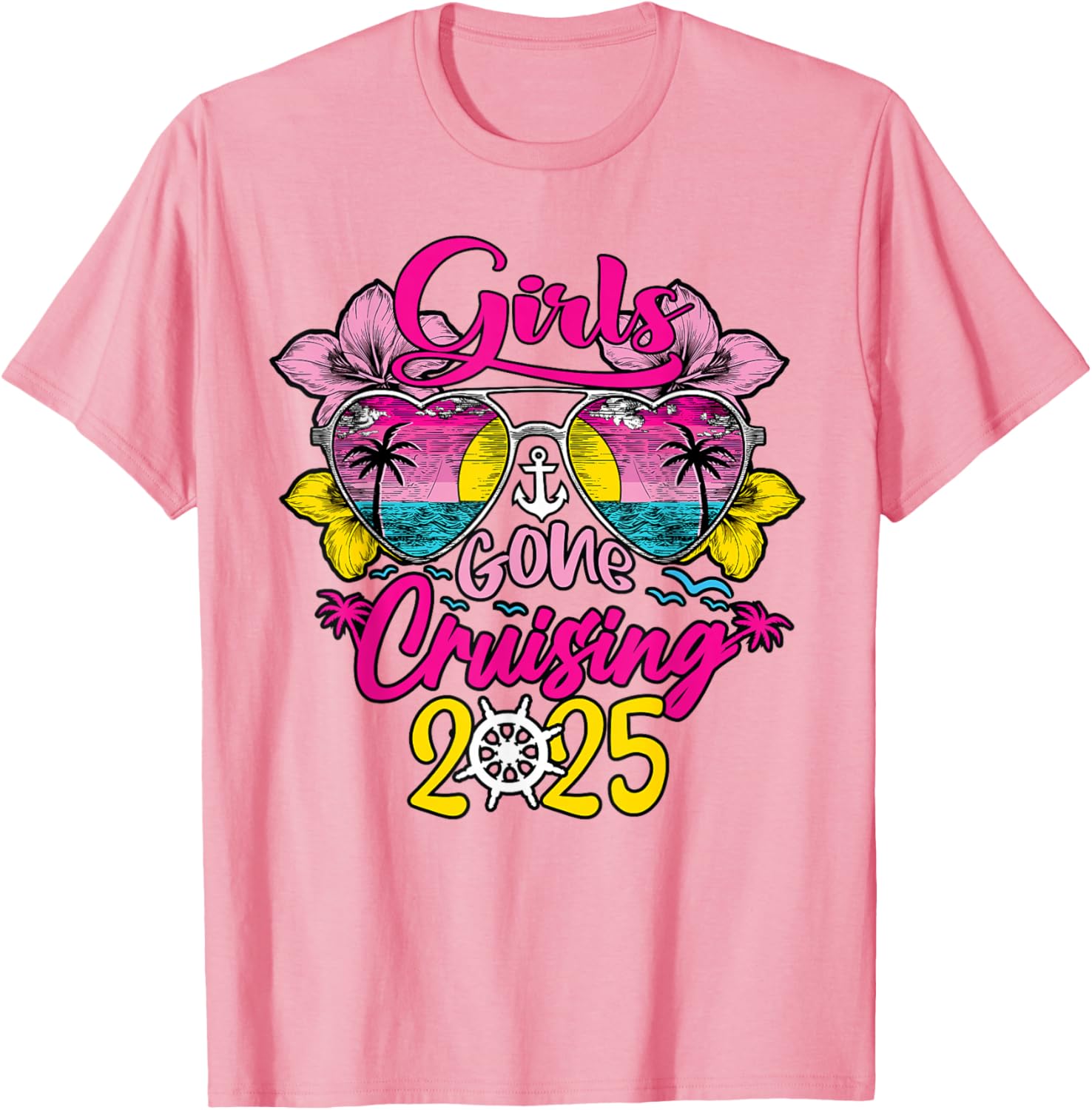 Girls Gone Cruising 2025 Funny Besties T-Shirt for Vacation Fun - 3