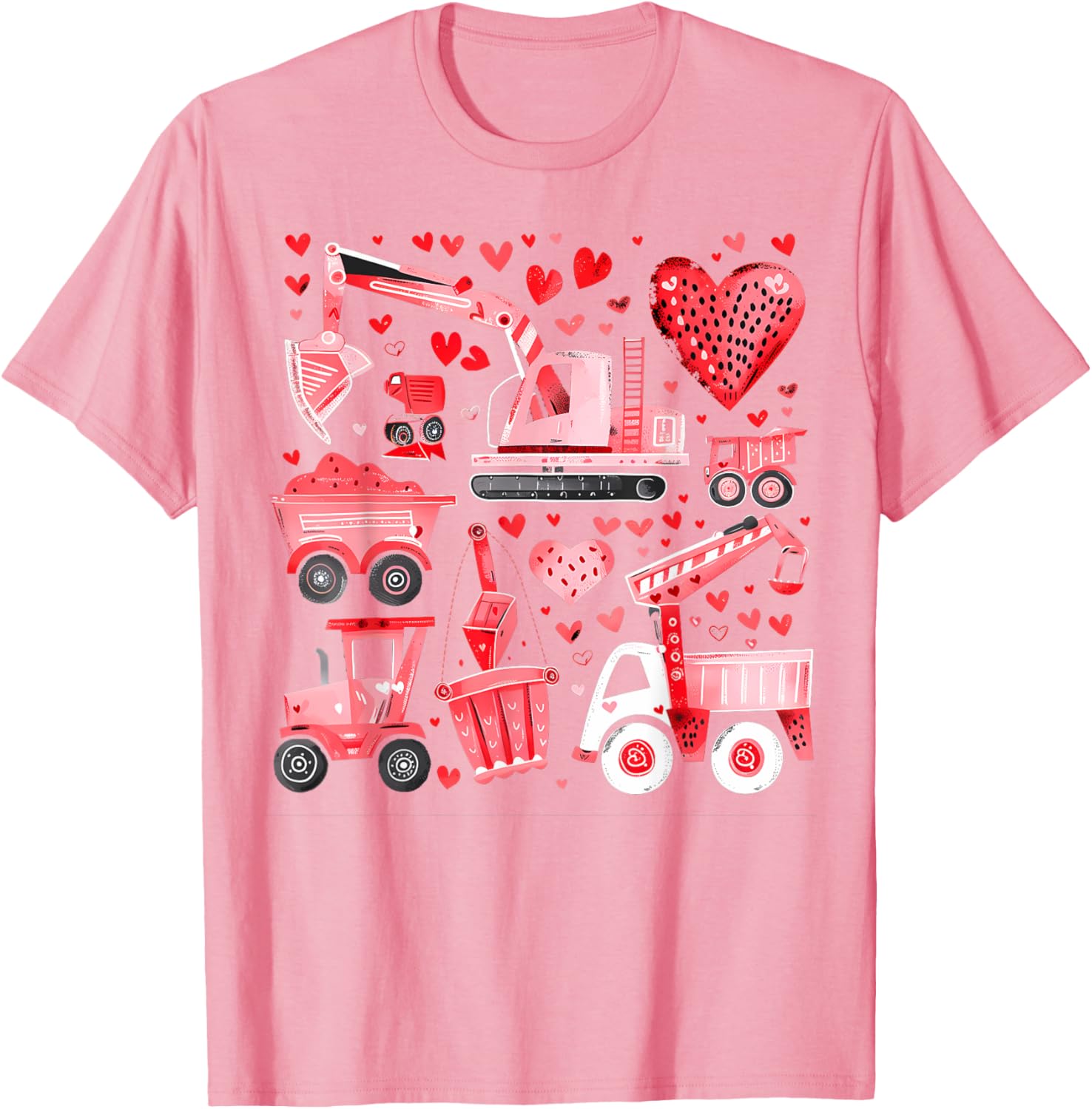 Adorable Valentine's Day Construction Trucks Loads of Love Toddler T-Shirt - 15