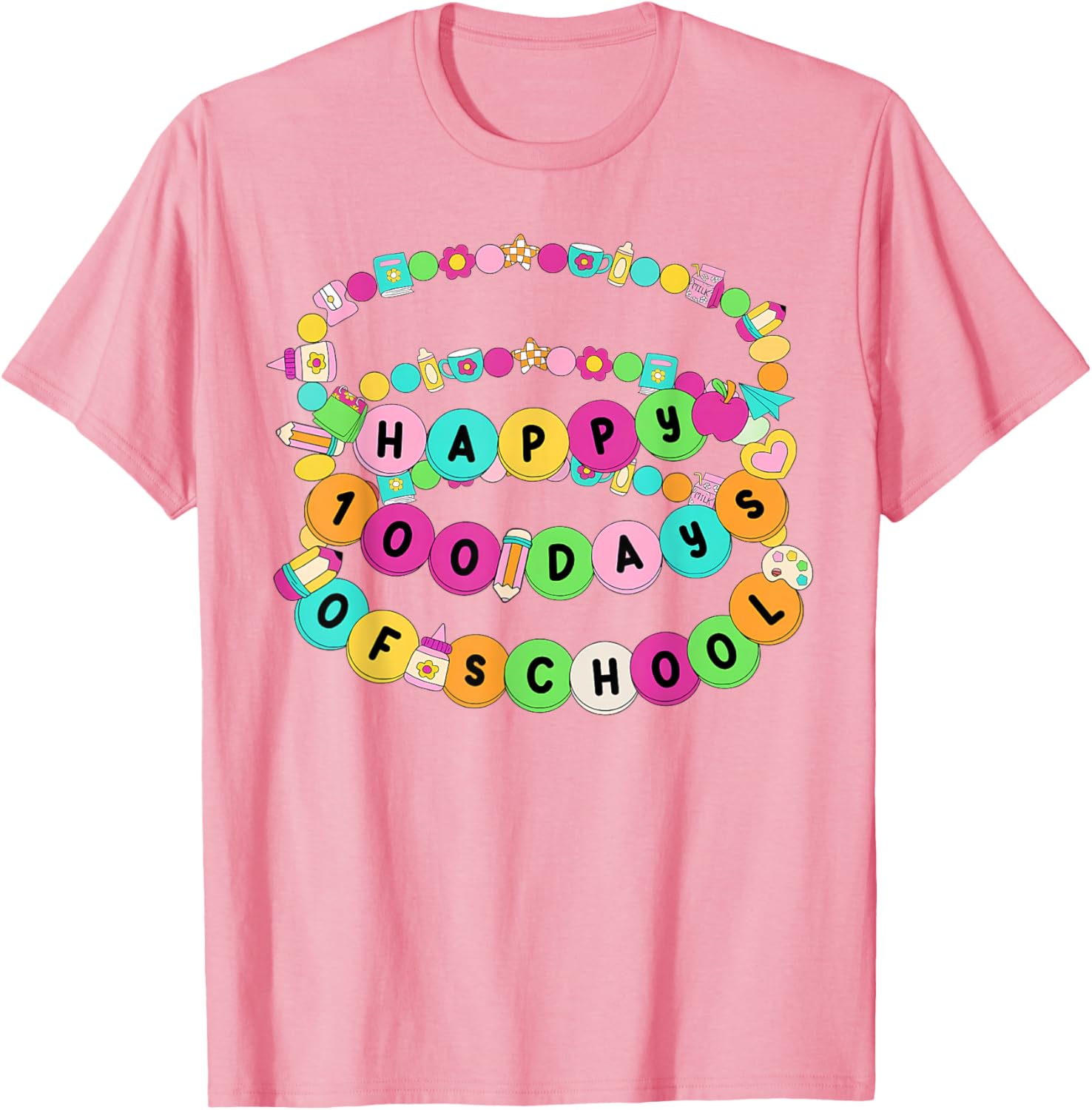 Happy 100 Days School Fun T-Shirt for Teachers and Students - 15