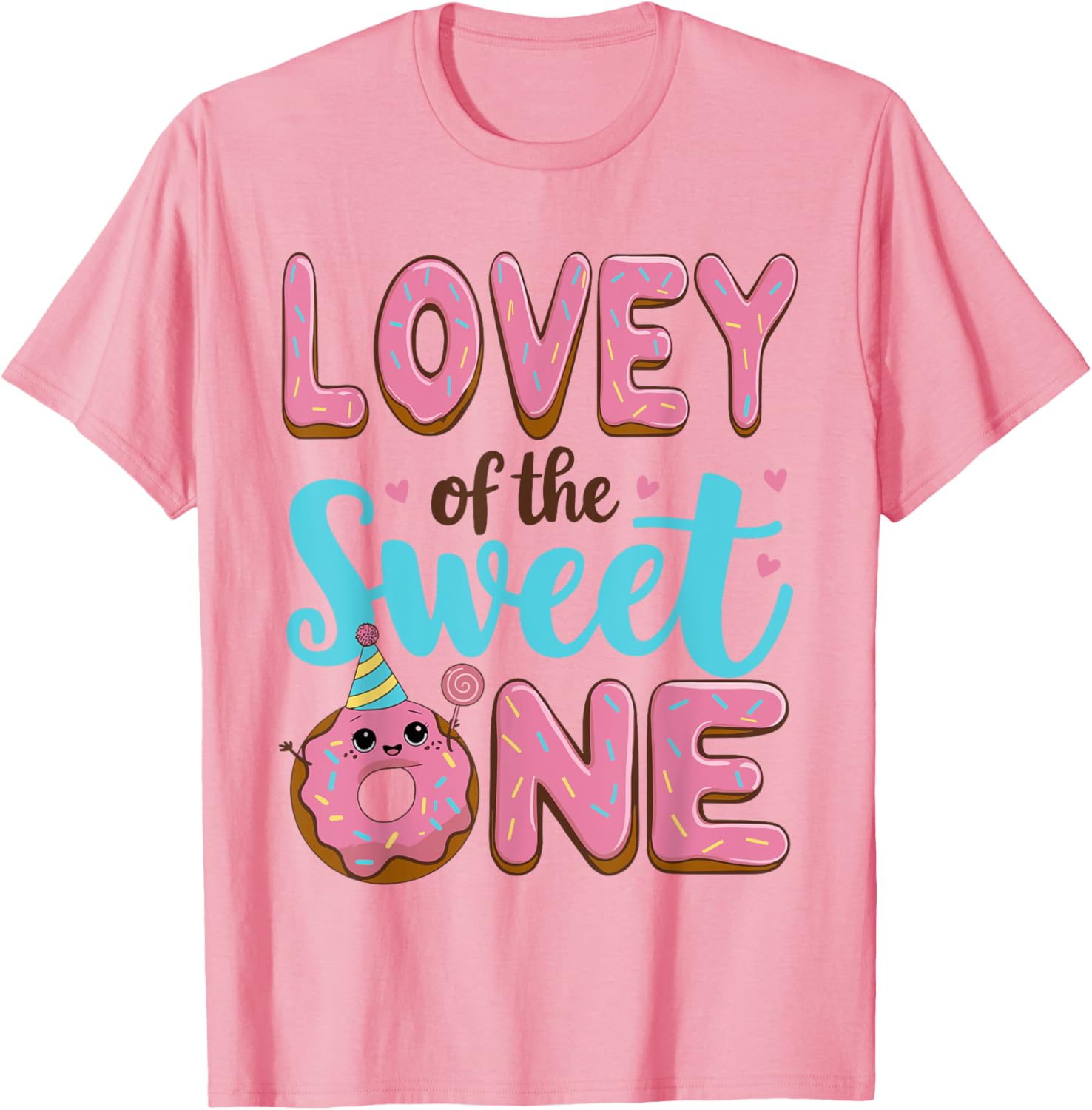 Sweet One Donut Party T-Shirt for 1st Birthday Girl - Cute Lovie Design - 2