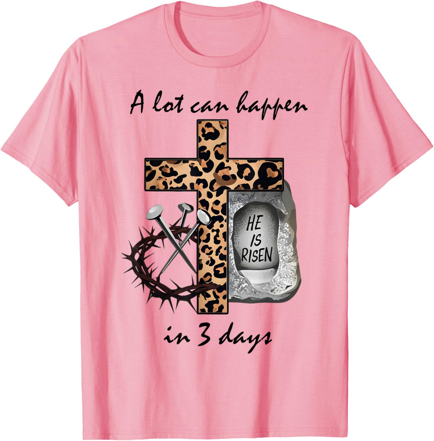 Inspirational 3 Days Christian Easter Cross T-Shirt for Faithful Celebration - 21