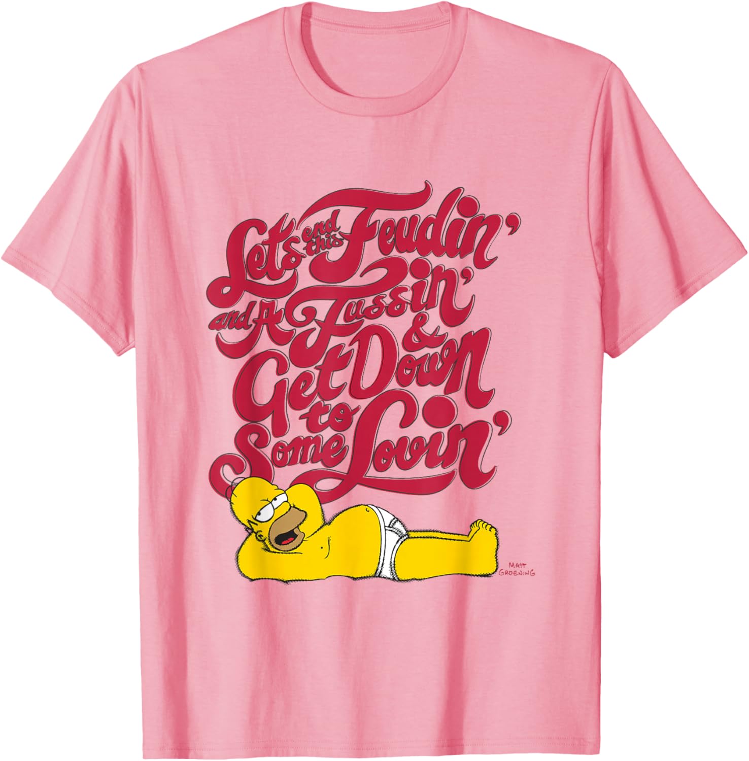 The Simpsons Sexy Homer Get Down To Some Lovin' Fun T-Shirt - 3