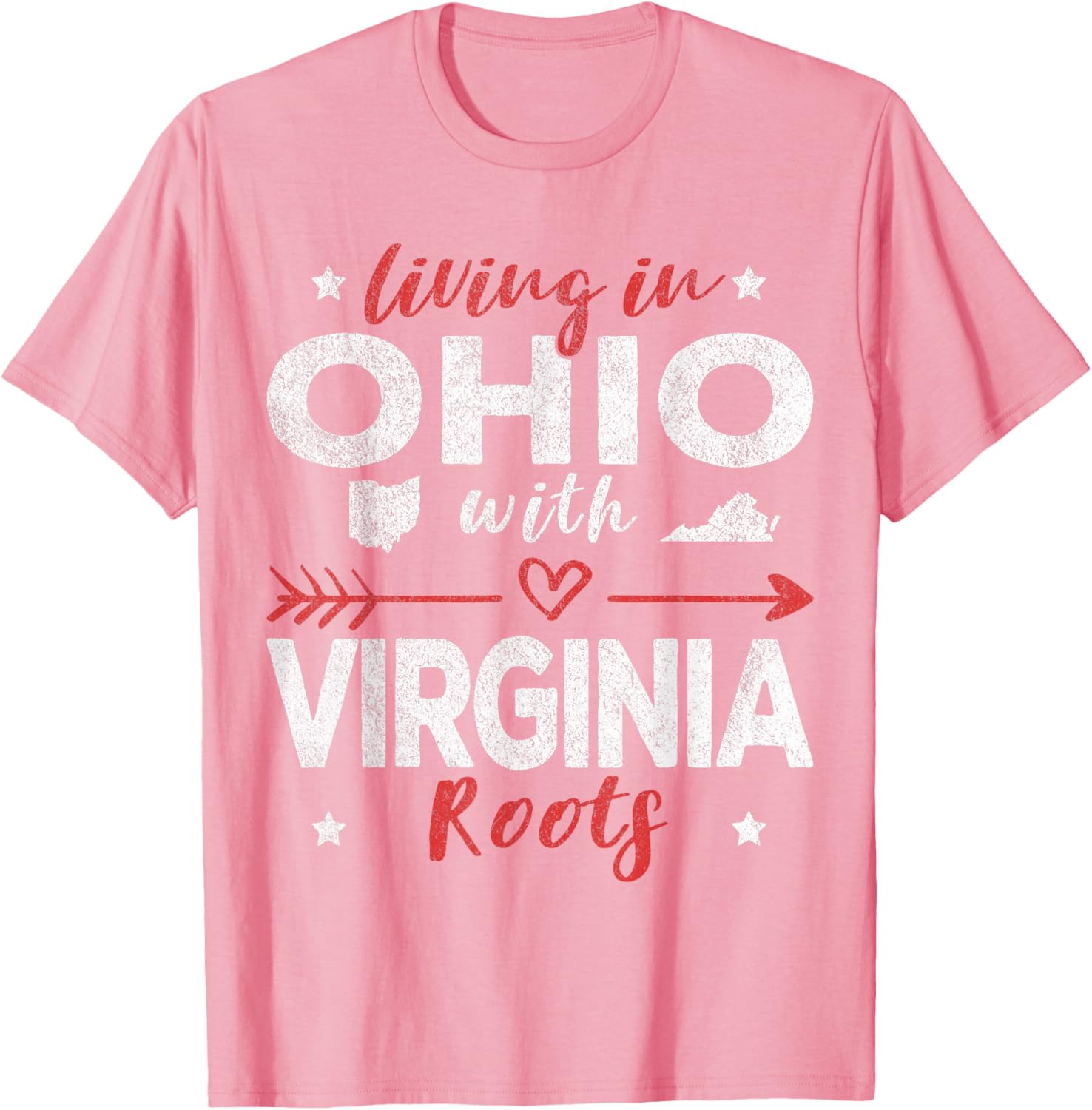 Living in Ohio with Virginia Roots T-Shirt for Proud State Lovers - 20