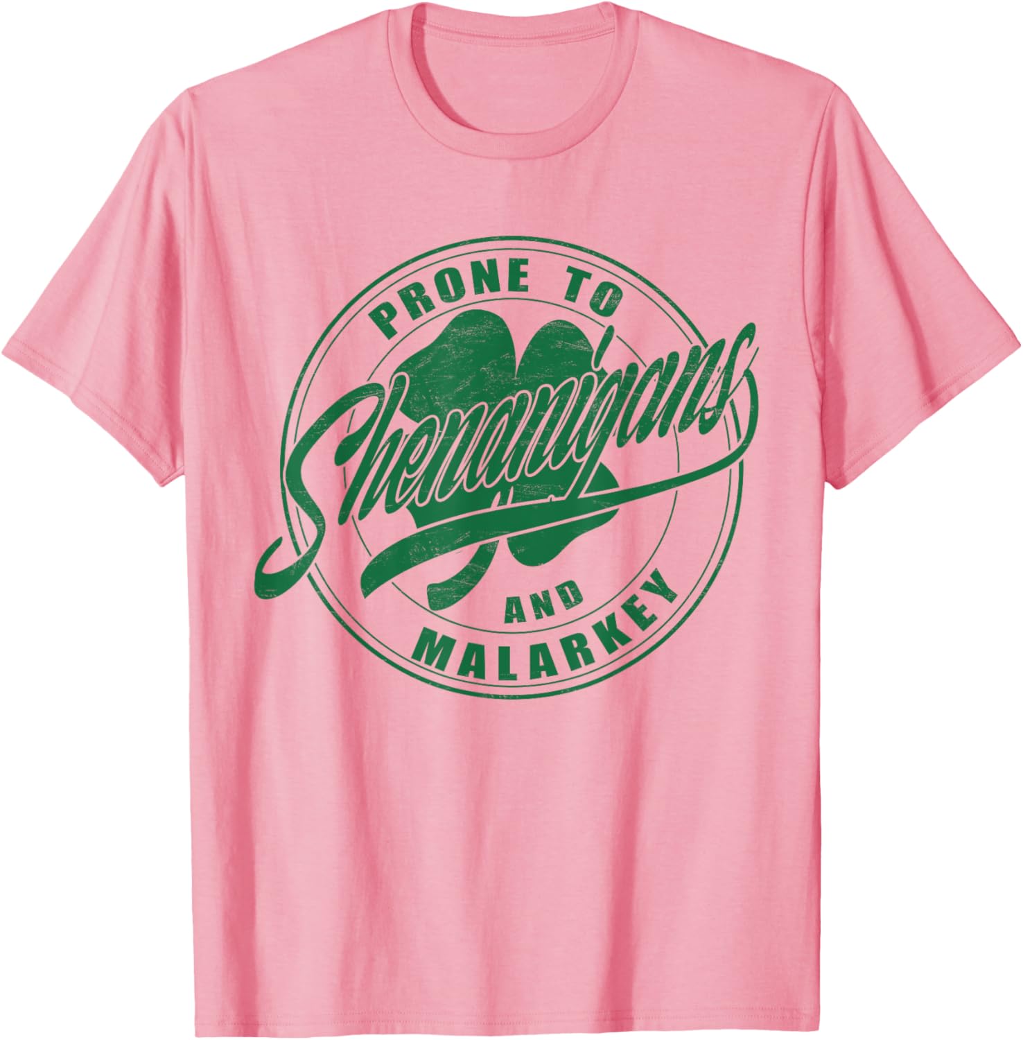Prone to Shenanigans St Patrick's Day Clover T-Shirt for Fun Celebrations - 1