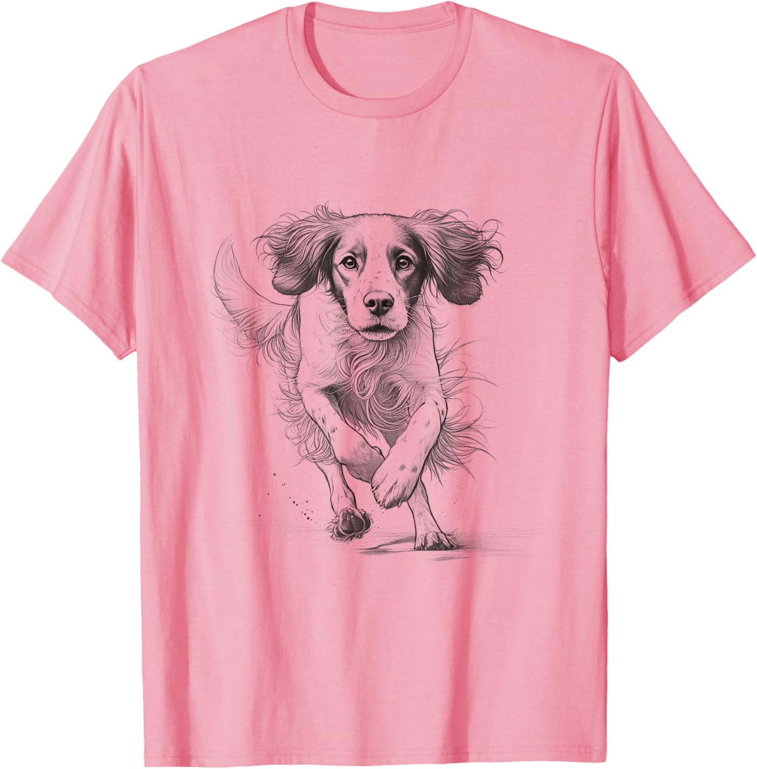 Brittany Spaniel Running T-Shirt for Dog Lovers - Unisex Design - 1
