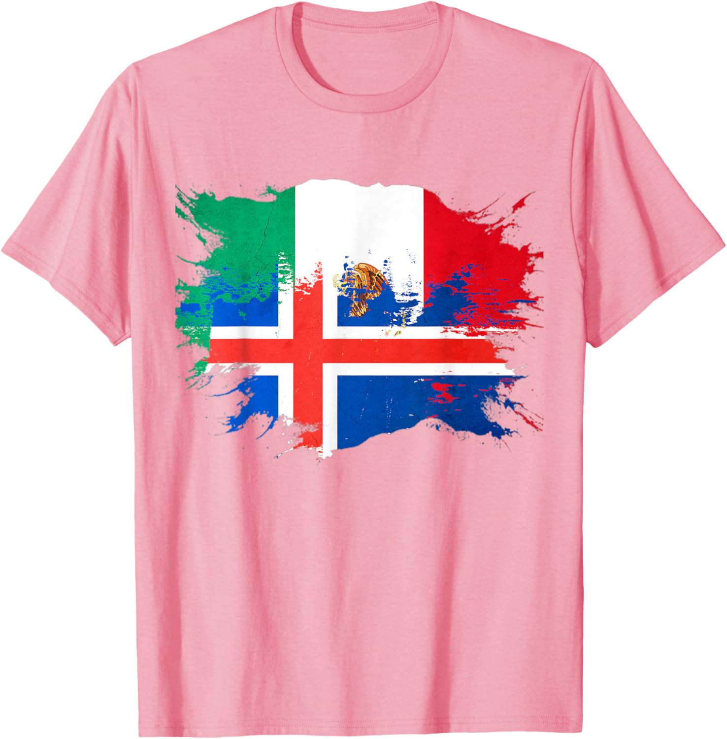 Mexican and Iceland Heritage Flag T-Shirt for Stylish Cultural Pride - 4