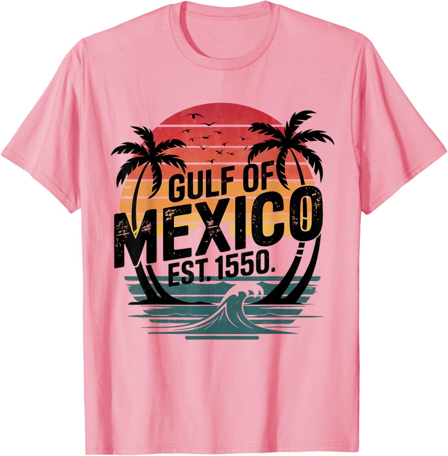 Retro Vintage Gulf of Mexico Women's Beach T-Shirt Established 1550 - 8