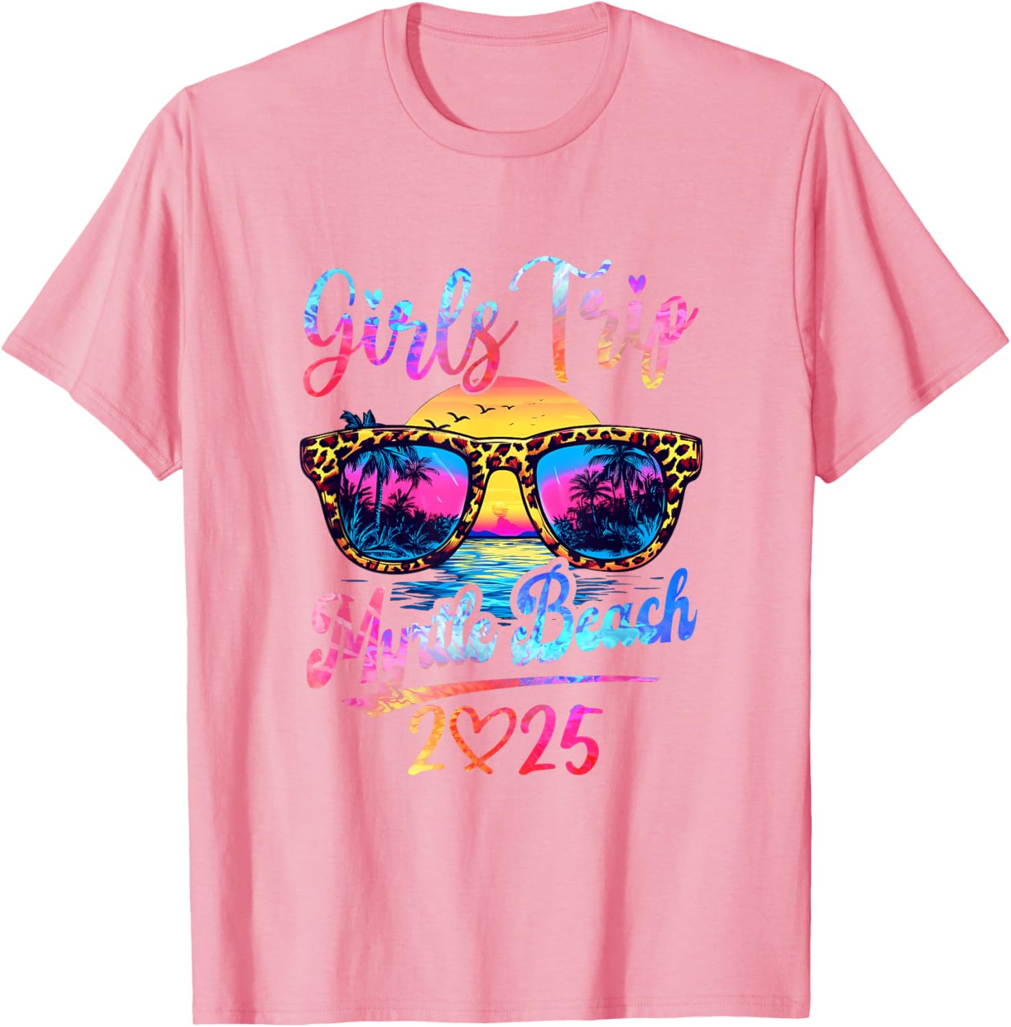 Girls Trip Myrtle Beach 2025 Matching Women's Summer Vacation T-Shirt - 1