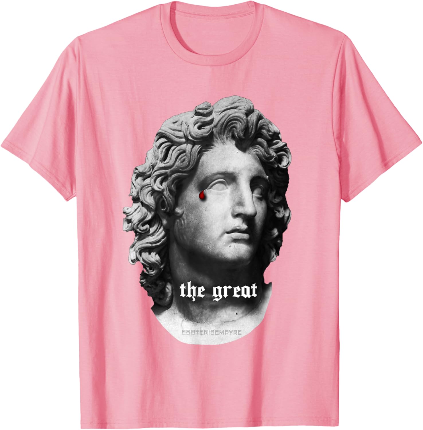 Alexander the Great Bust T-Shirt with Unique Bloody Teardrop Design - 9