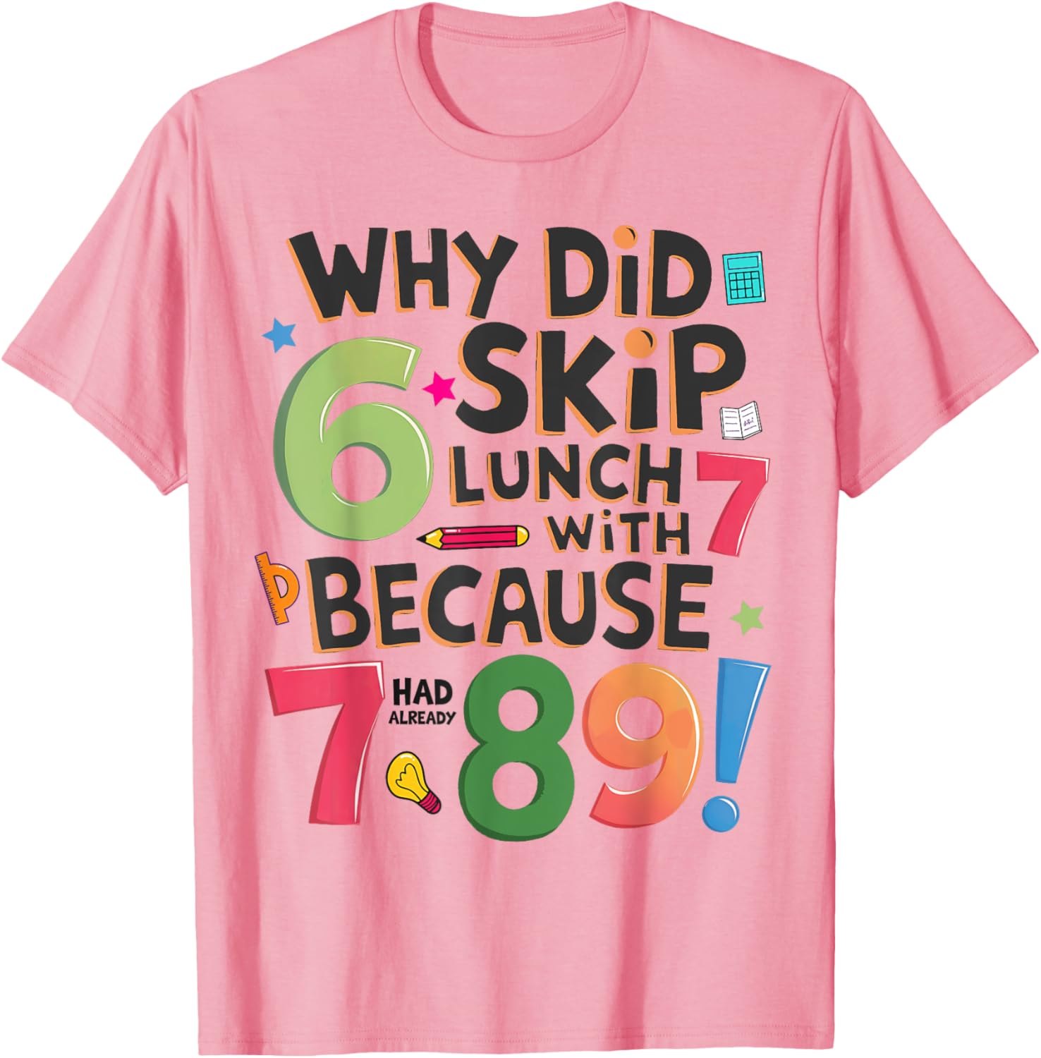 Fun Kids Maths T-Shirt for Number Maths Day with Colorful Numbers - 1