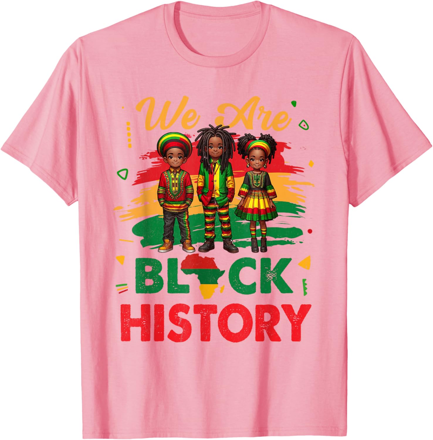 Black History Month Map T-Shirt for African Kids Boys and Girls - 28