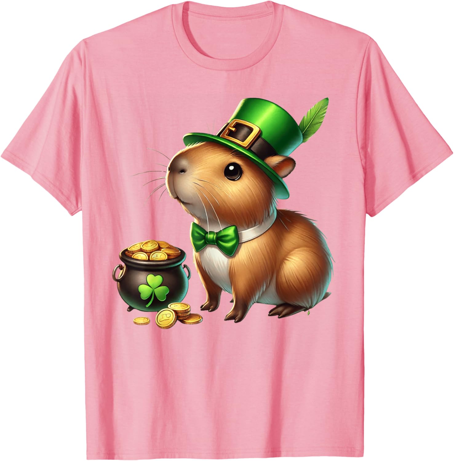 Adorable Guinea Pig Leprechaun St Patrick's Day Kids T-Shirt - 2