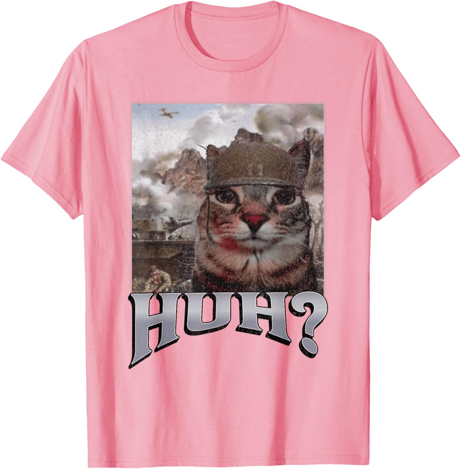 Funny Cat Meme T-Shirt for Men and Women - Huh? Graphic Tee - 9