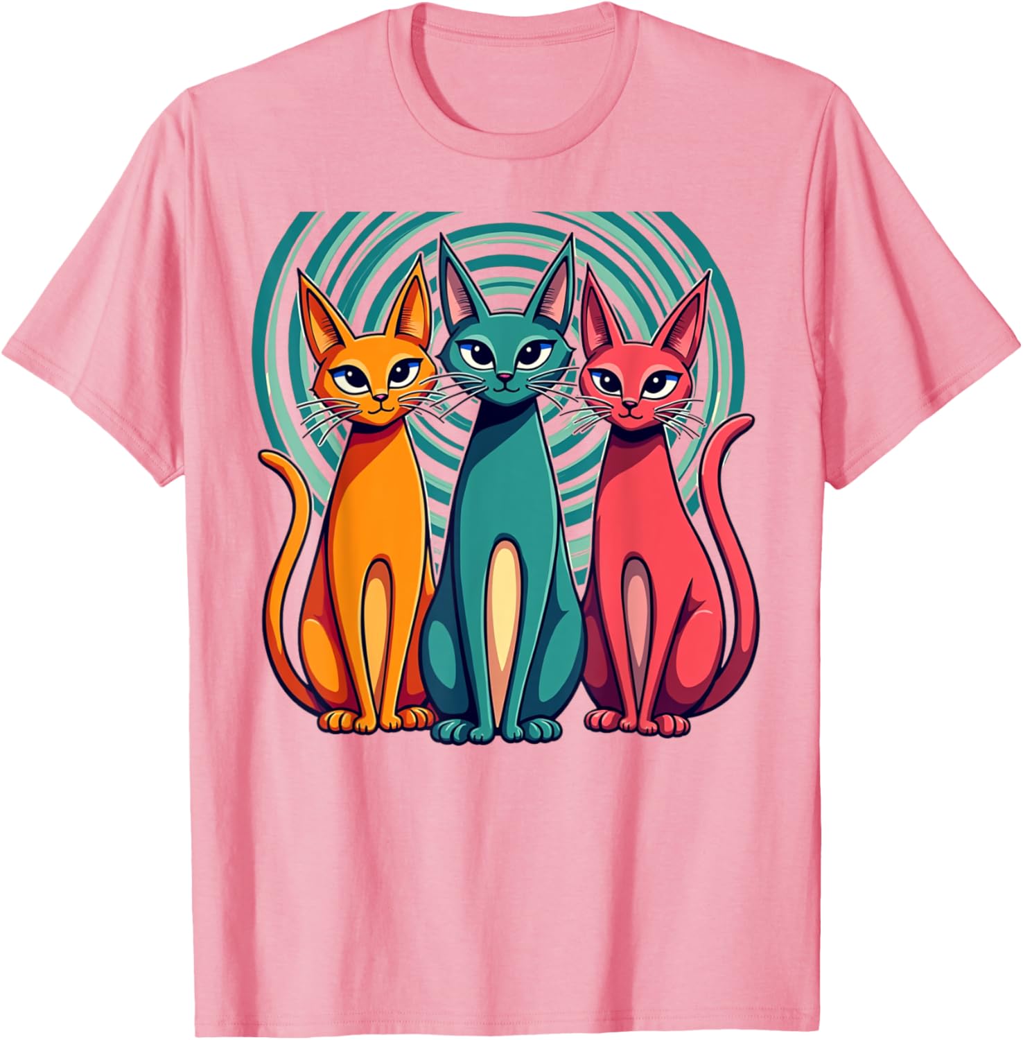 Vintage Retro Mid-Century Modern Cats T-Shirt 50s 60s Style Fashion - 18
