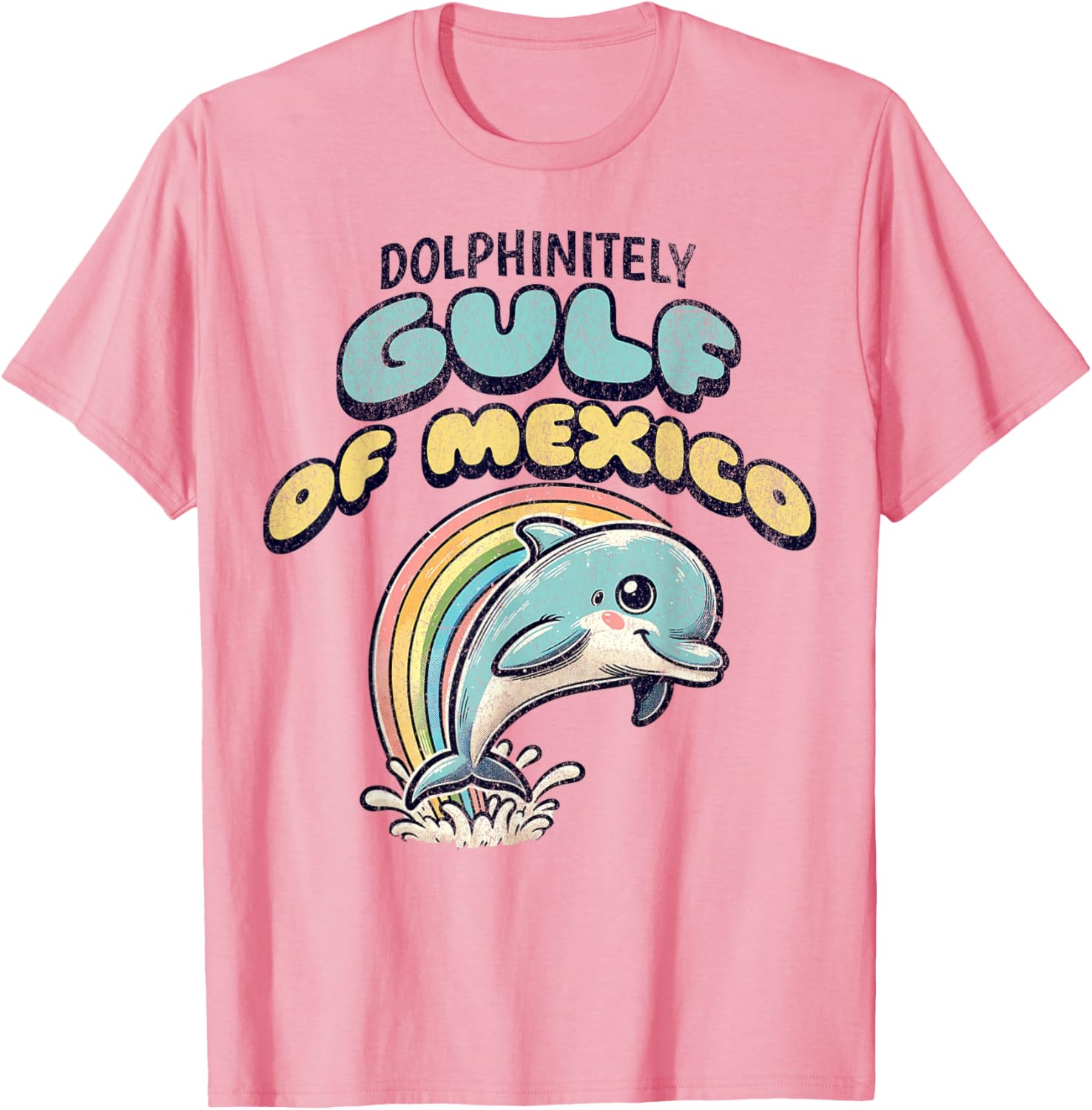 Vintage Retro Dolphin T-Shirt Gulf of Mexico Fun Summer Apparel - 9