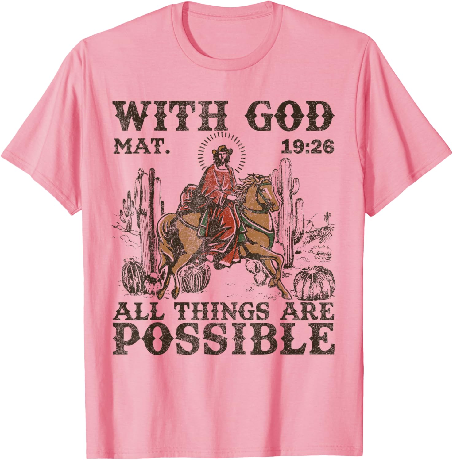 Jesus Cowboy Bible Verse Western T-Shirt for Men - Faith and Style - 5