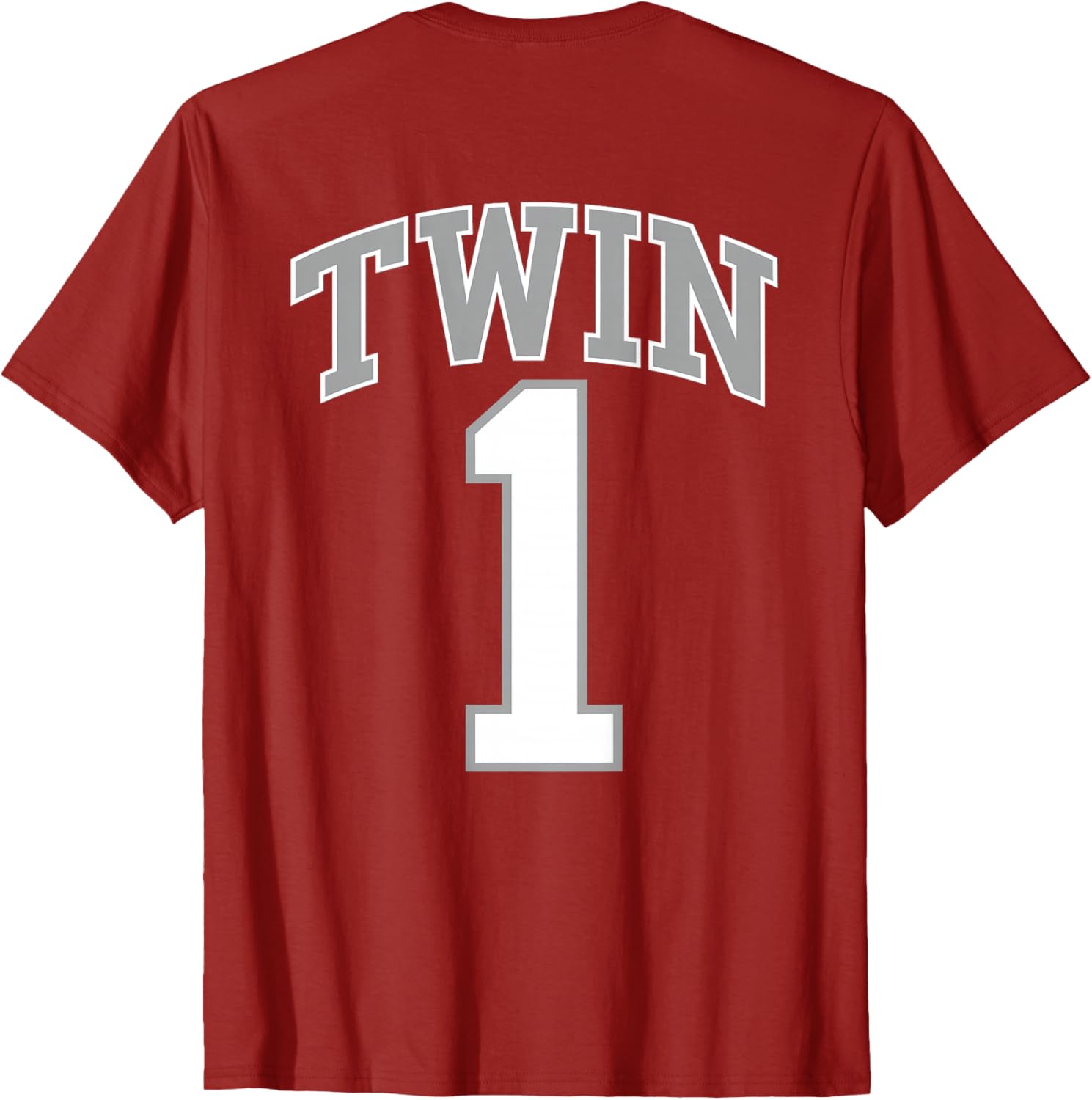 Matching TWIN 1 and TWIN 2 Funny Jersey T-Shirts for Adults and Kids - 18