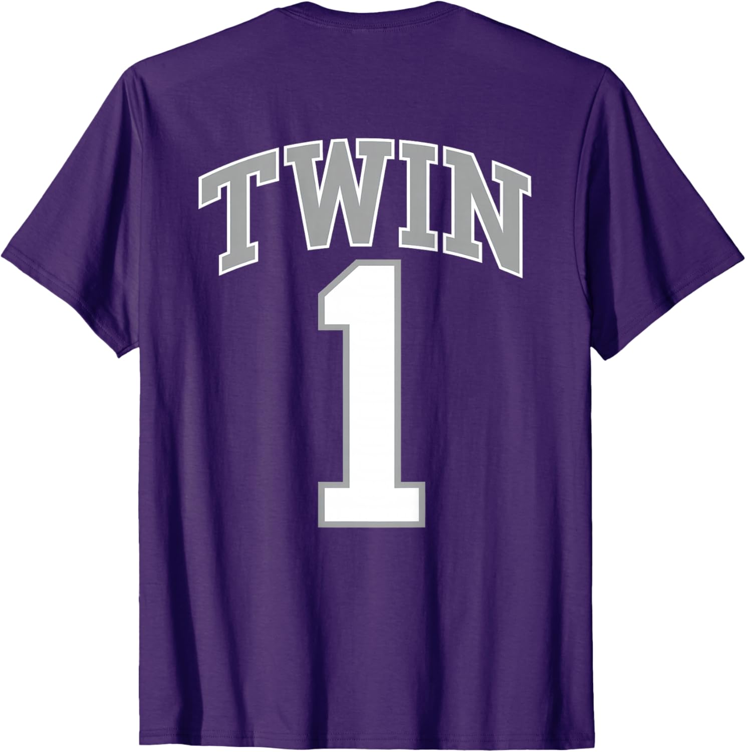 Matching TWIN 1 and TWIN 2 Funny Jersey T-Shirts for Adults and Kids - 21