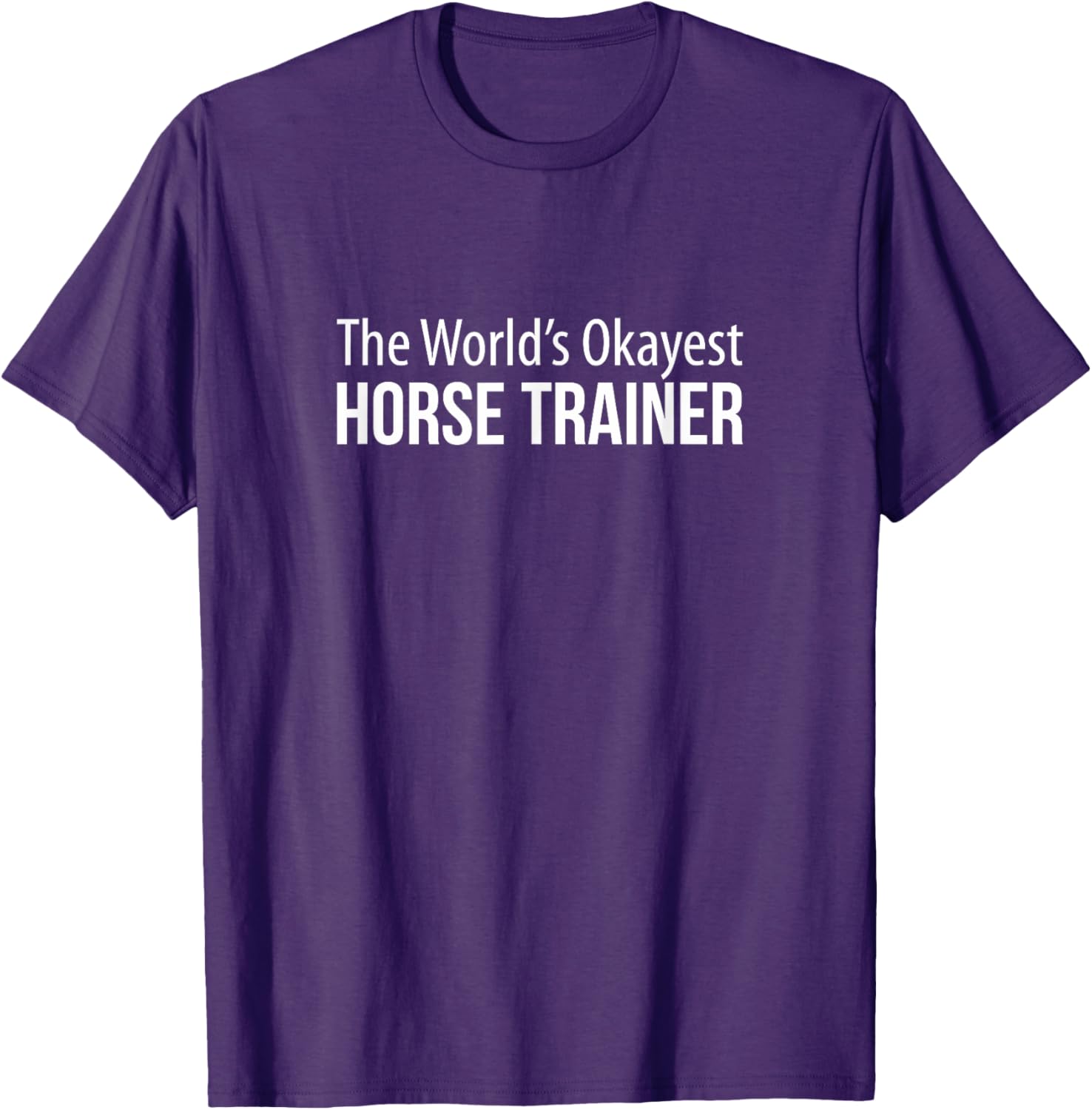 World's Okayest Horse Trainer T-Shirt - Perfect Gift for Equestrians - 2