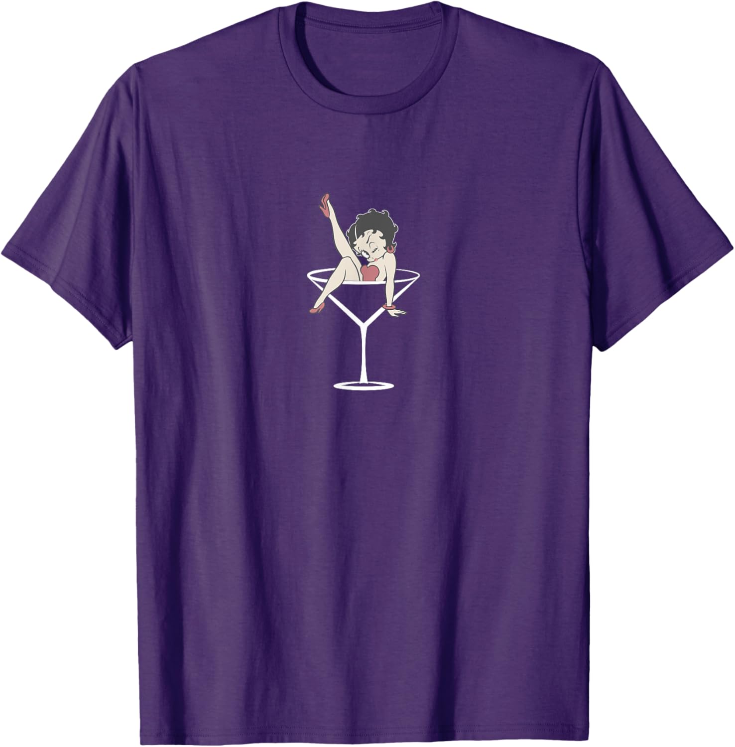 Betty Boop Vintage Classic Martini T-Shirt for Stylish Casual Wear - 1