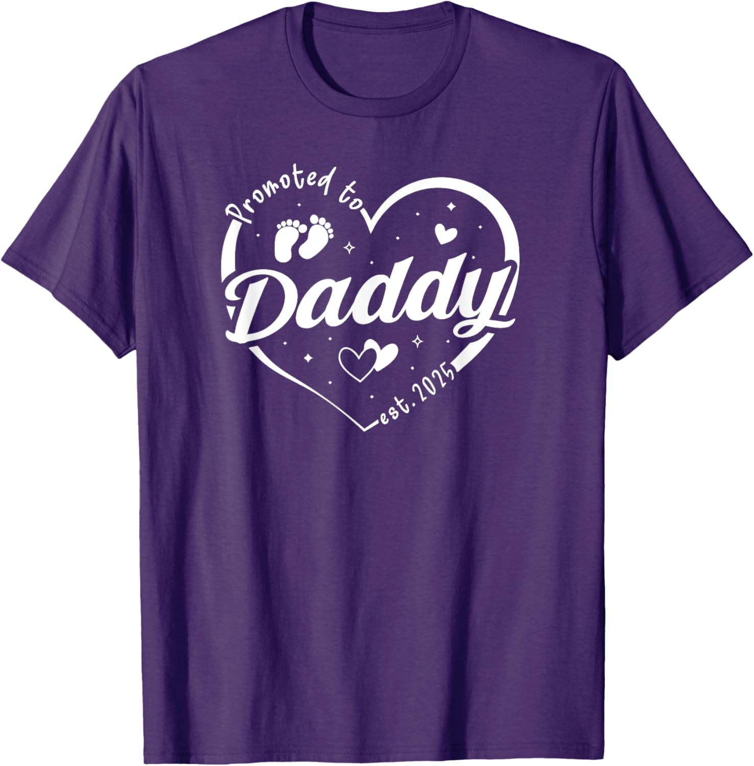 Promoted to Daddy Est 2025 Father's Day T-Shirt for Soon-to-Be Dads - 1