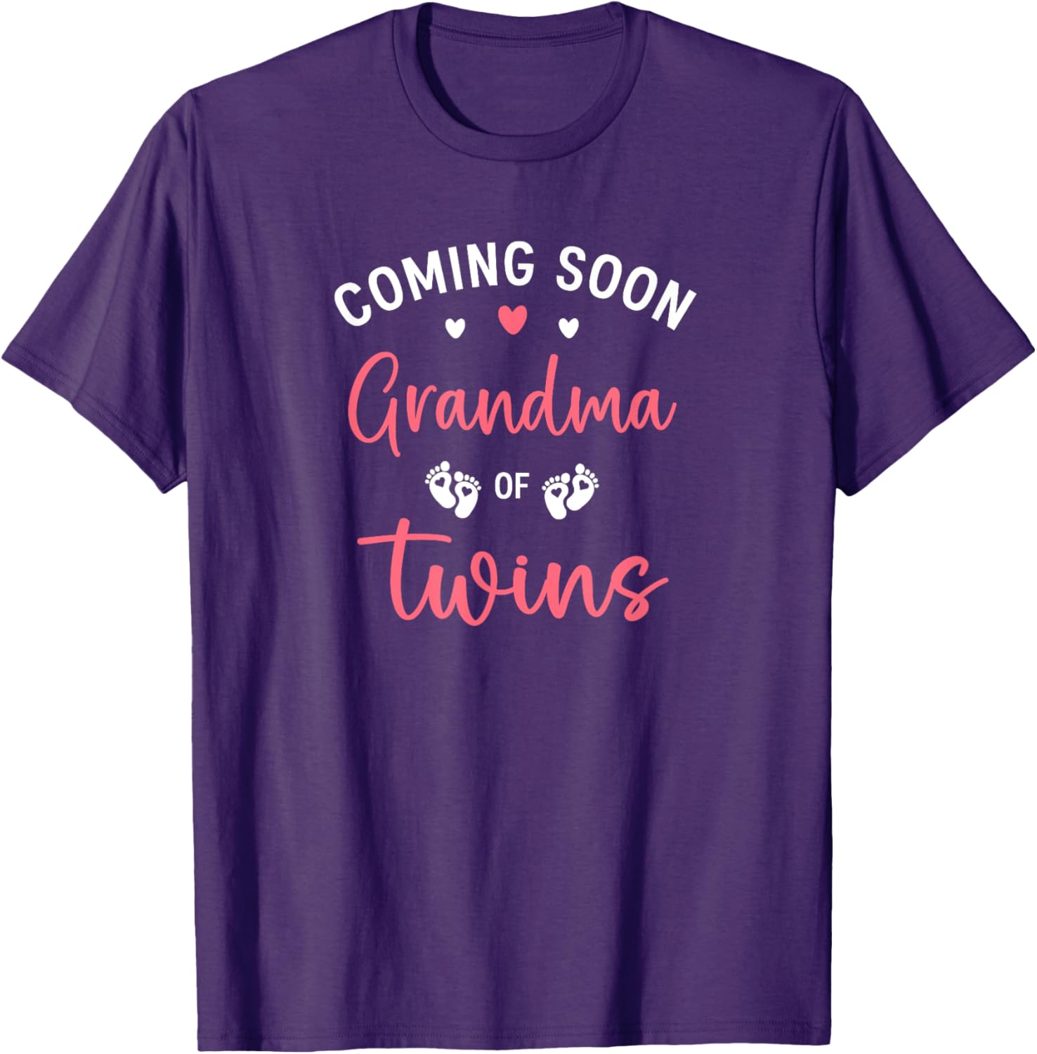 Coming Soon Grandma of Twins T-Shirt Cute Gift for New Grandmothers - 11