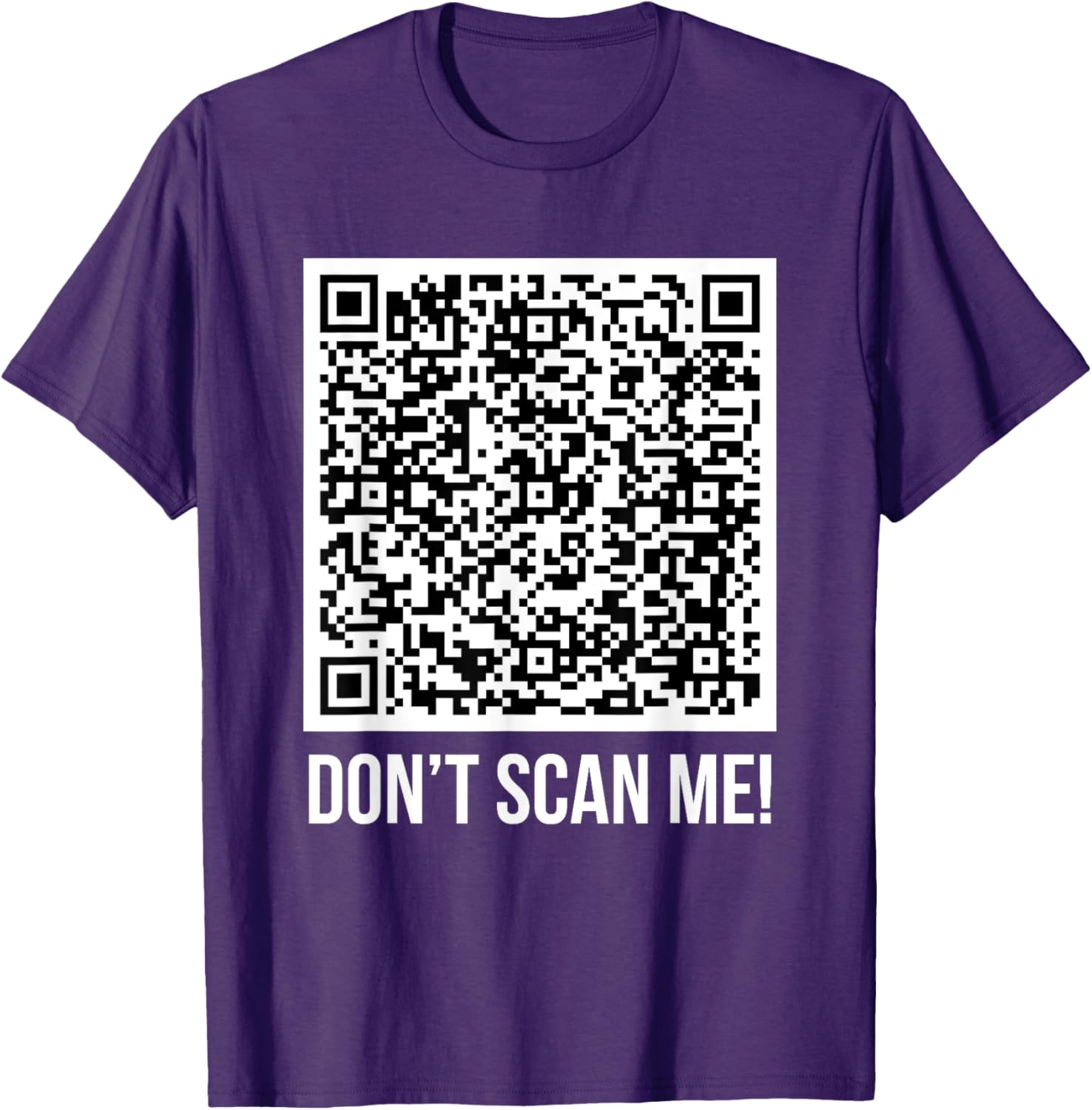 Funny Don't Scan Me QR Code Middle Finger Meme T-Shirt for Everyone - 6