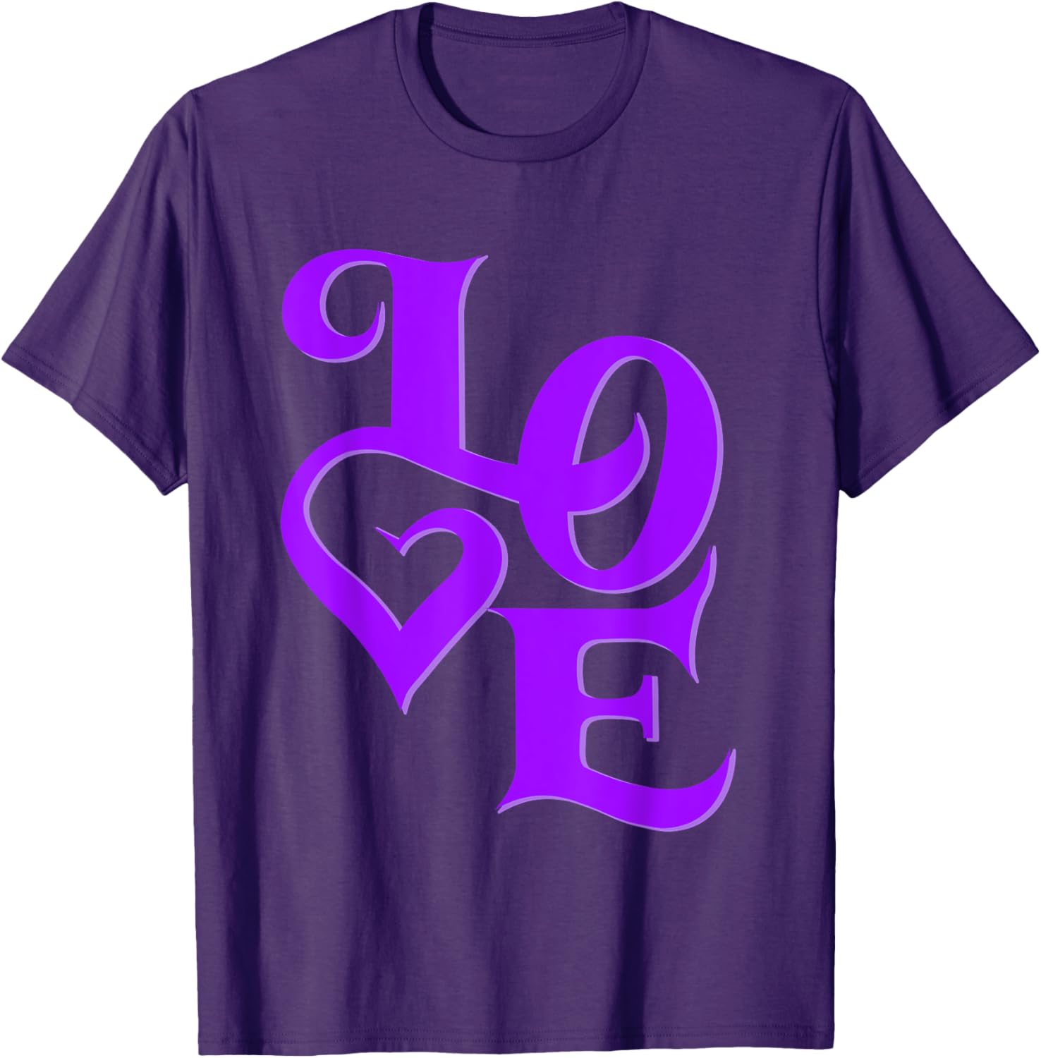 Purple Love Graphic T-Shirt for Stylish Casual Wear and Unique Fashion - 20