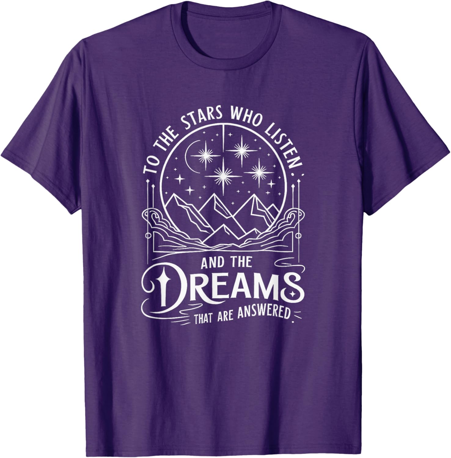 To Stars Who Listen Fantasy Book Lover T-Shirt for Dreamy Readers - 18