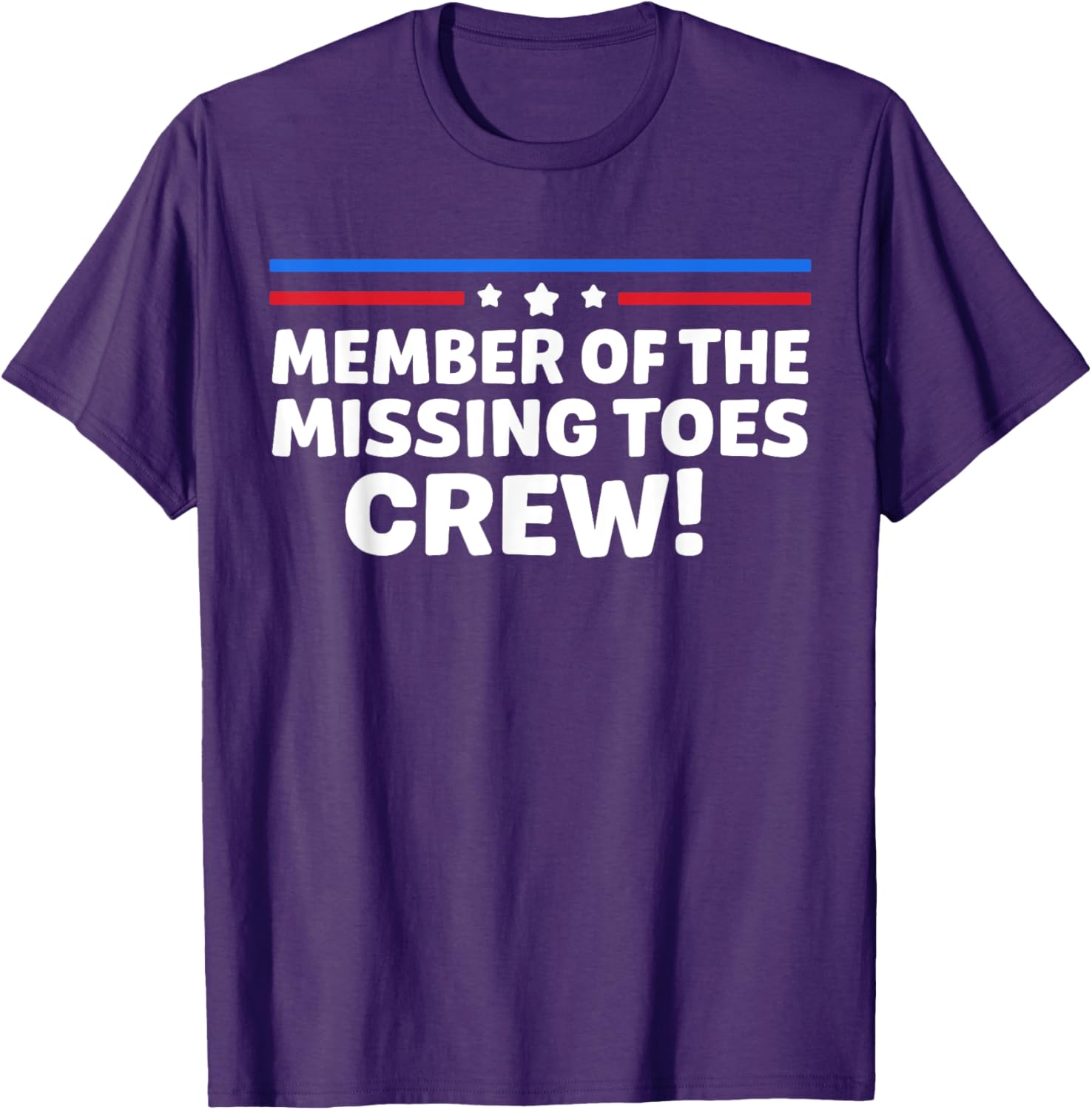 Funny Missing Toes Crew T-Shirt for Amputees – Unique Amputated Toes Tee - 3