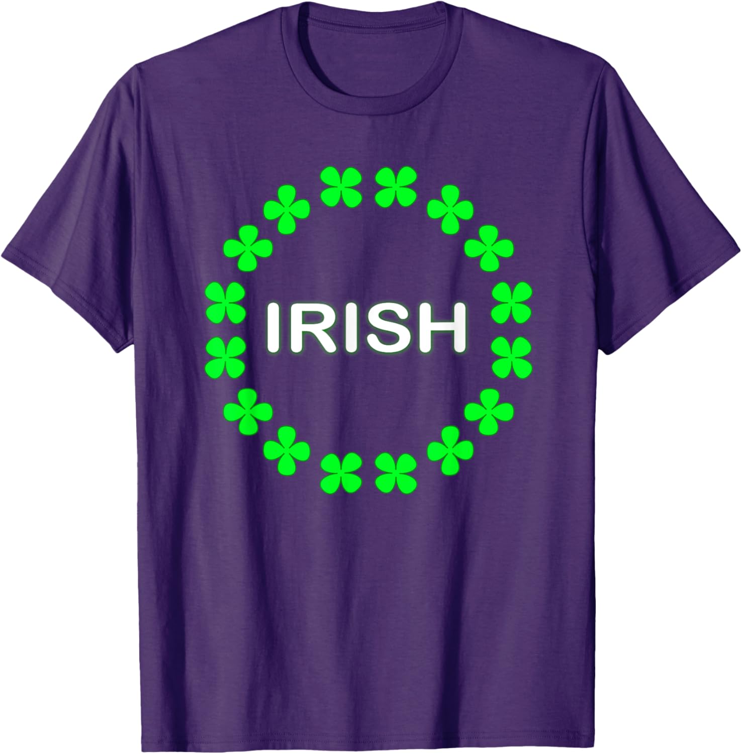 Irish Clover Circle St Patrick's Day T-Shirt for Festive Celebrations - 17