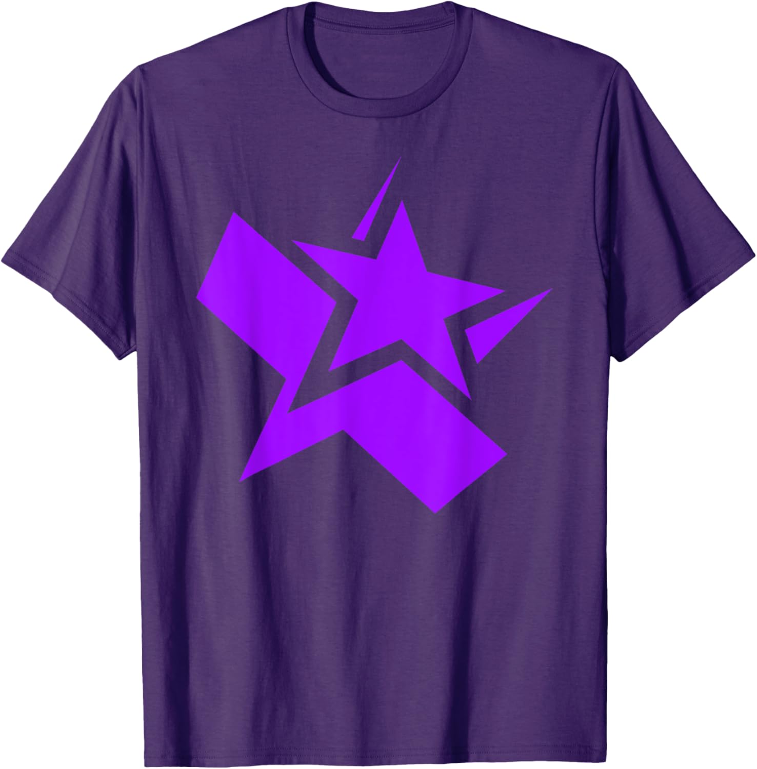 Purple Chunky Star Graphic T-Shirt for Stylish Casual Wear - 16