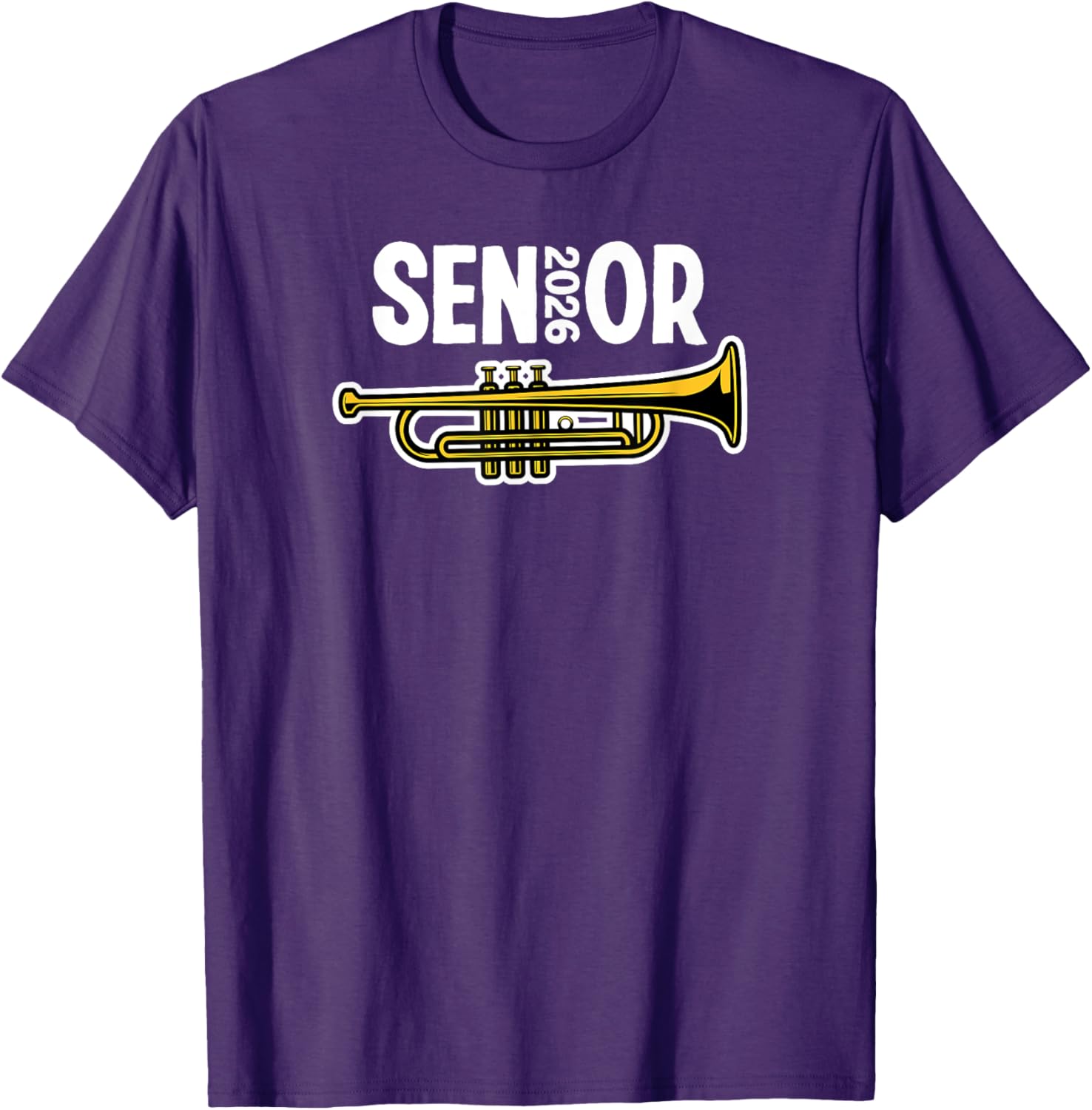 2026 Senior Trumpet Player Marching Band T-Shirt for Music Lovers - 2