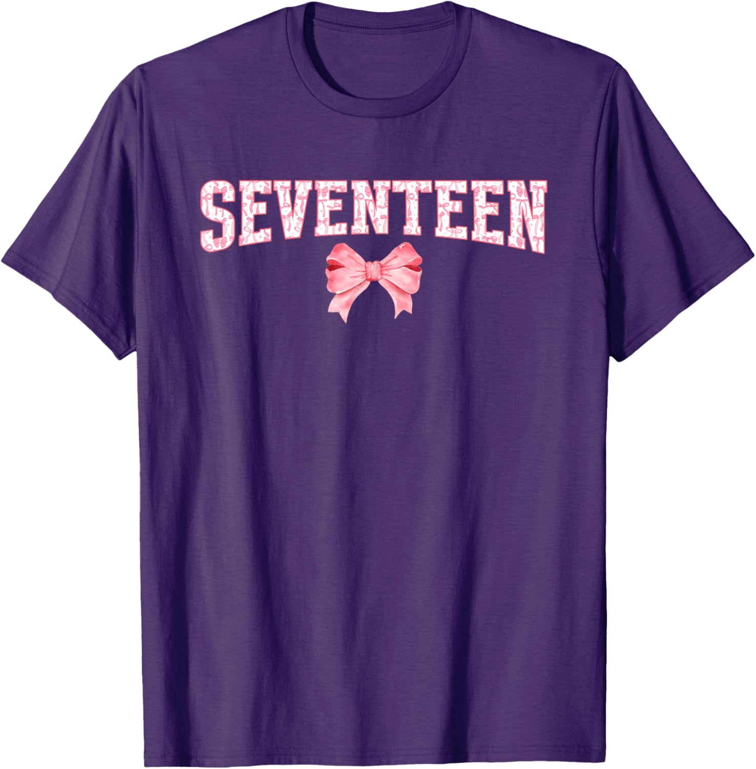 17th Birthday Coquette Bow T-Shirt for Stylish Seventeen Year Olds - 18