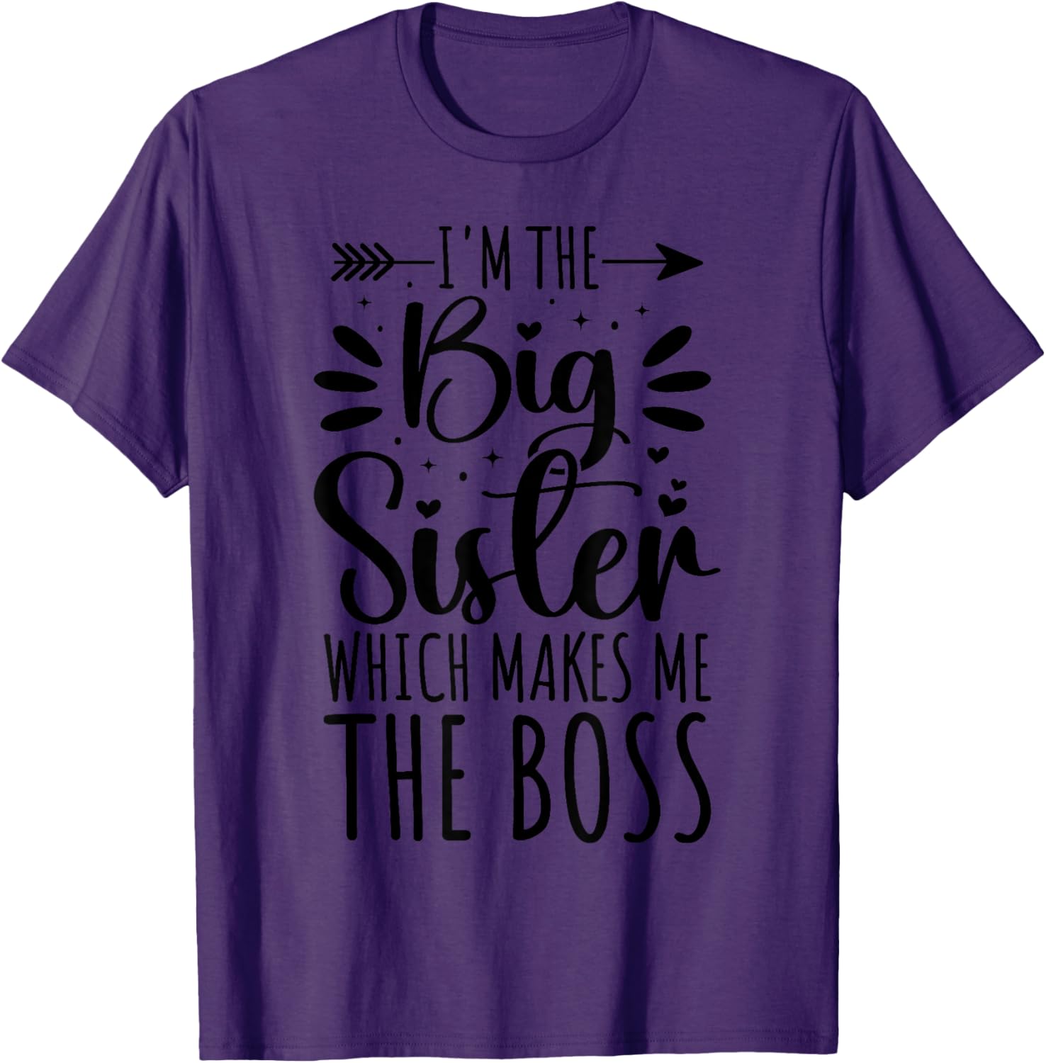 Big Sister Boss Funny Sibling T-Shirt for Proud Sisters - 14