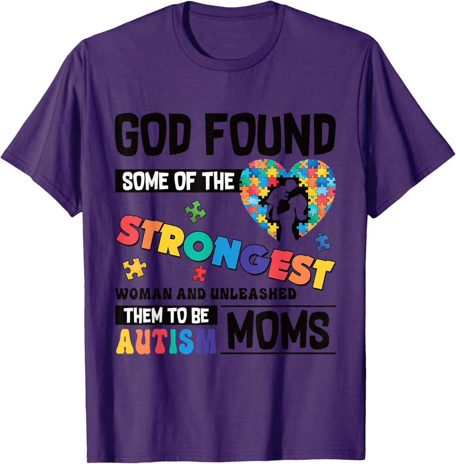 Strongest Autism Mom T-Shirt for Proud Moms of Autistic Kids - 2