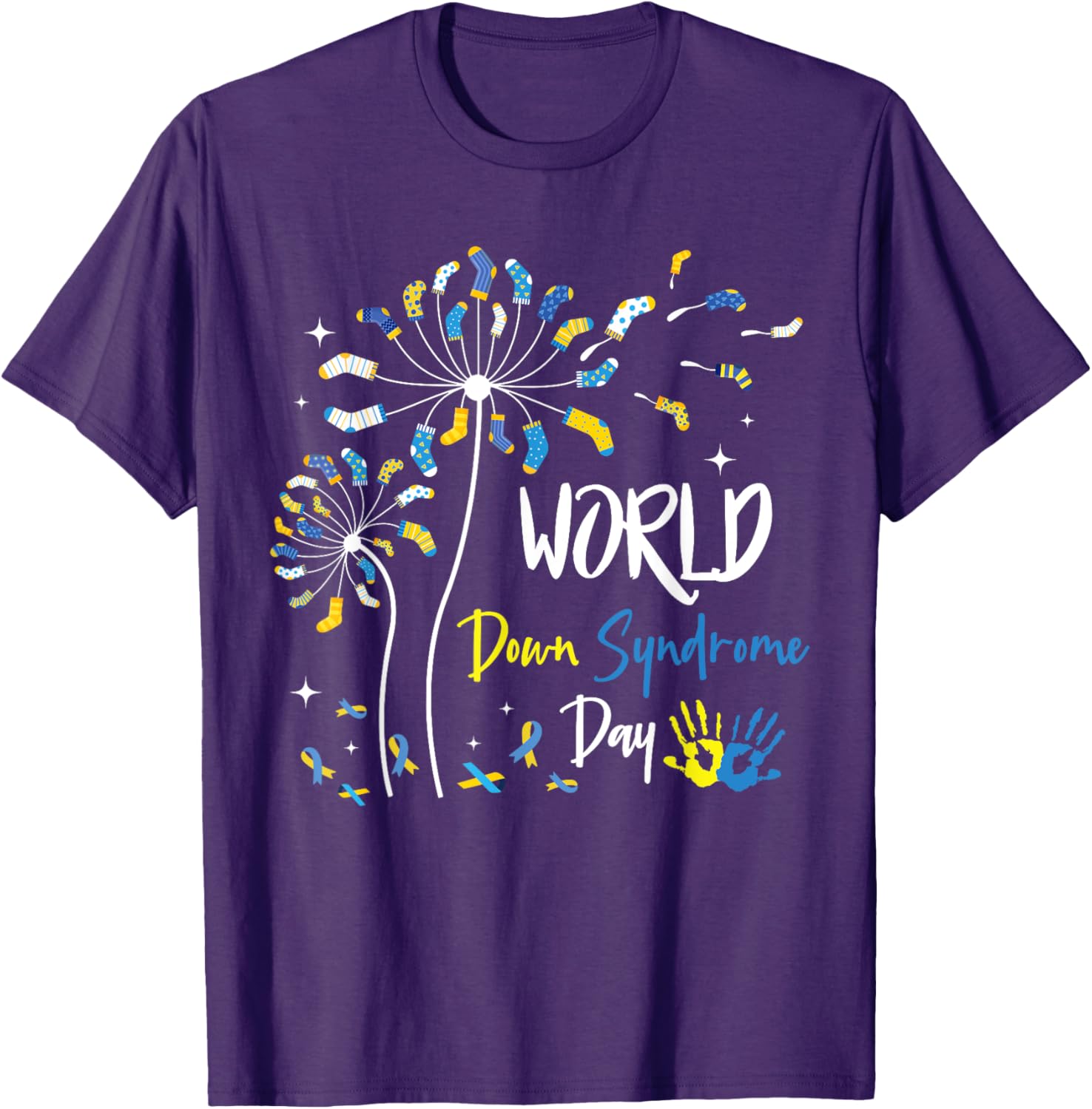 Rock Your Socks Down Syndrome Day Dandelion Awareness T-Shirt - 21